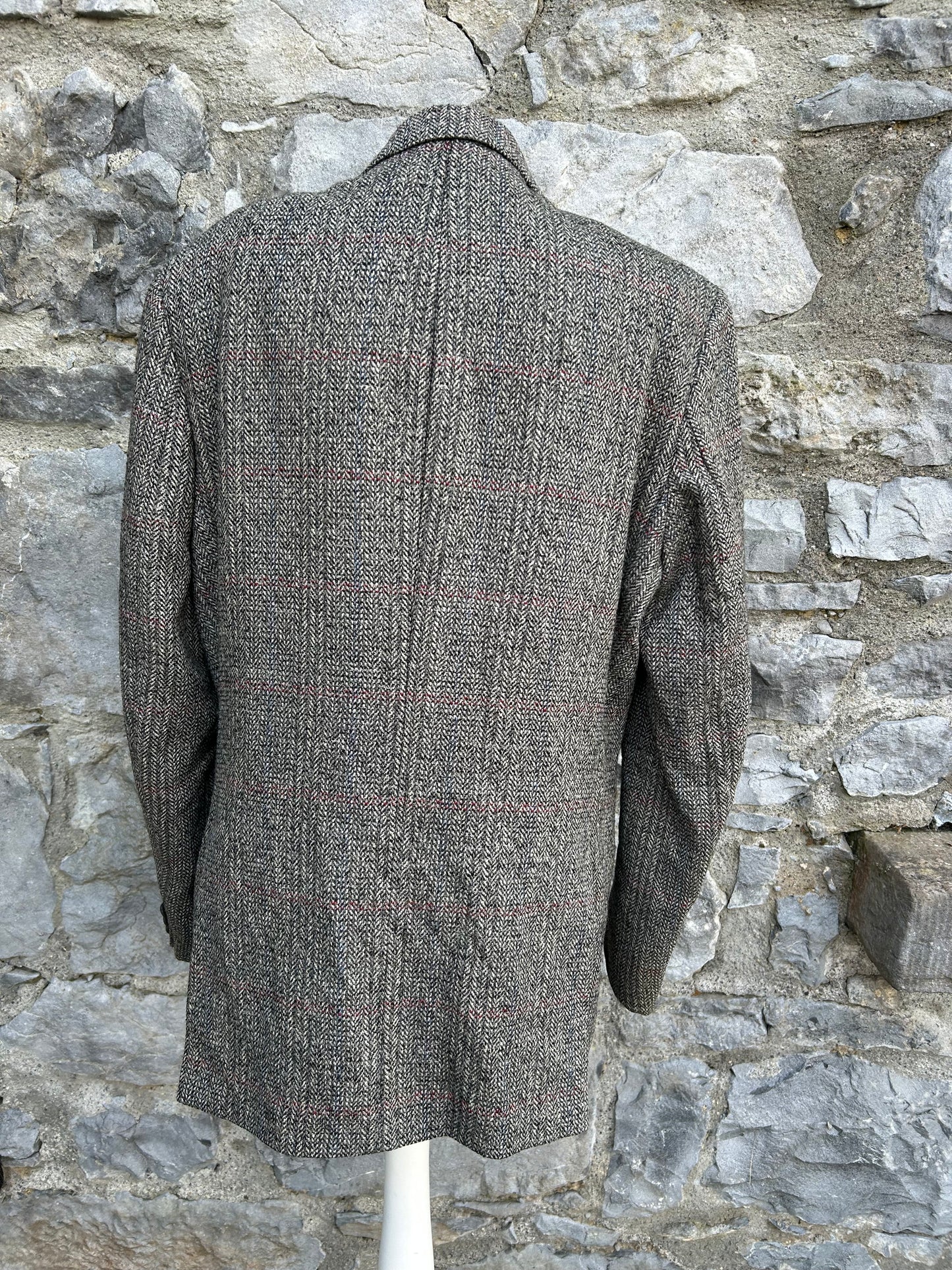 90s grey tweed jacket Medium