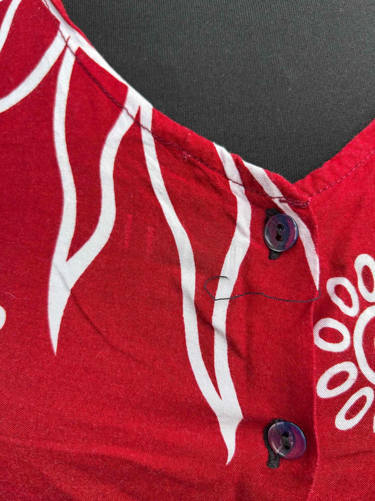 90s sun print red top uk 6