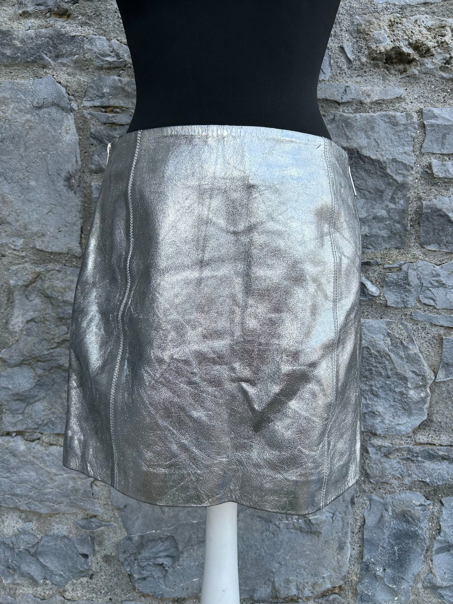 Silver skirt uk 10