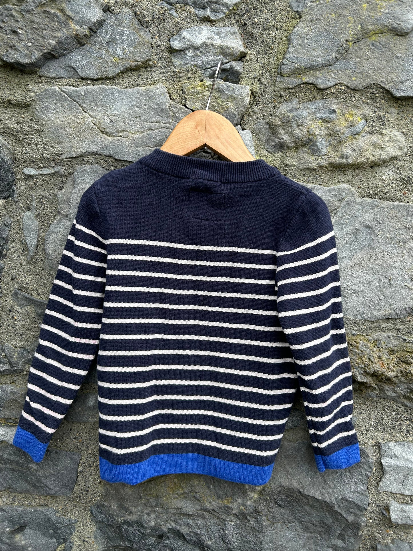 Navy stripy jumper 5y (110cm)