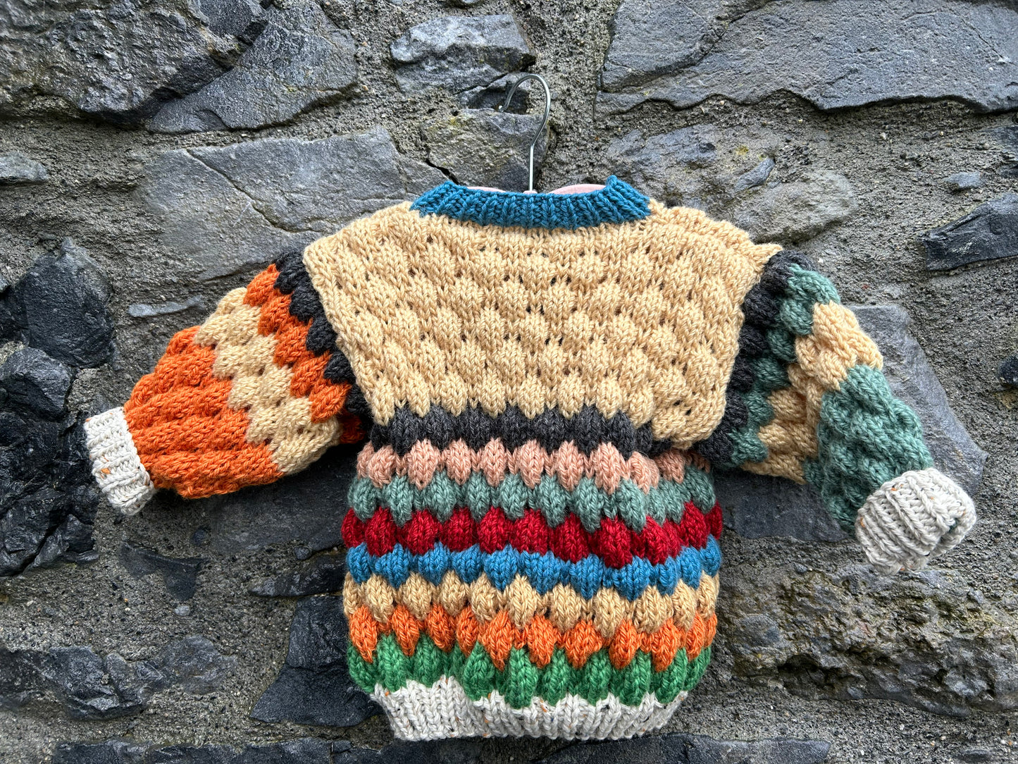 Bubble knit woolly cardigan 9-12m (74-80cm)