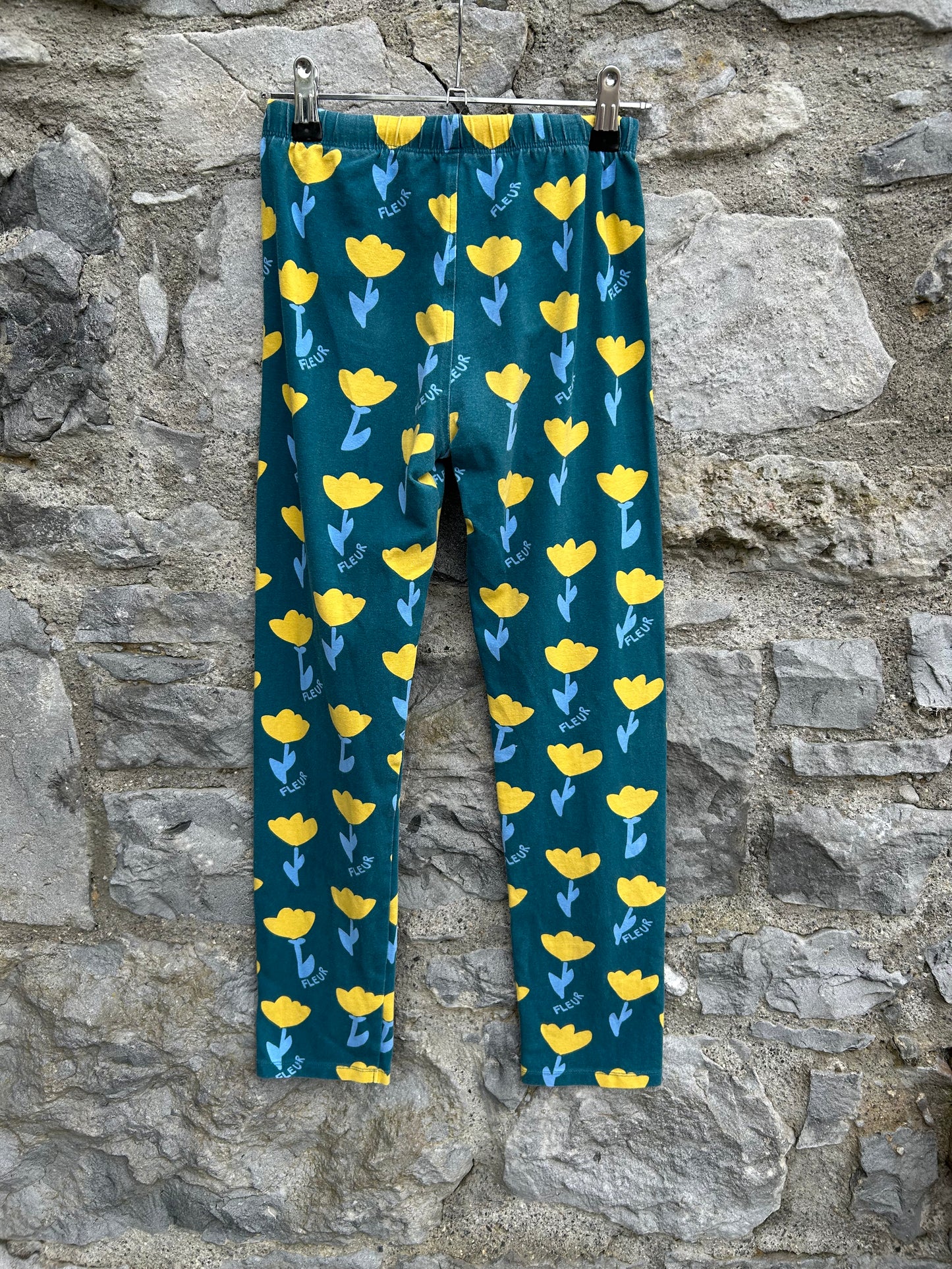Tulips petrol leggings 11-12y (146-152cm)