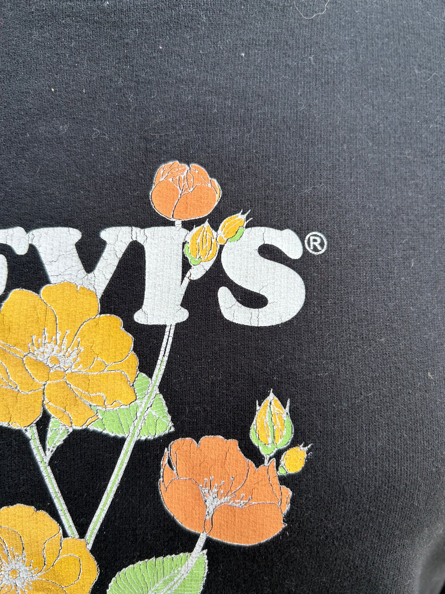 Levi’s flowers black sweatshirt uk 12-14