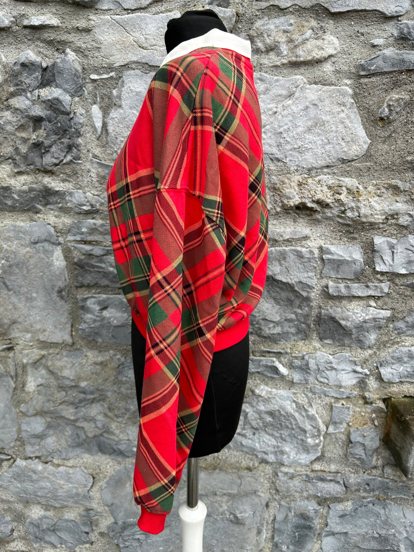 Red&green check cropped top 13-14y (158-164cm)