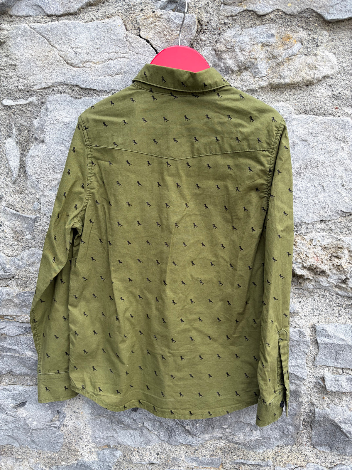 Tiny Dinosaurs khaki shirt 7-8y (122-128cm)