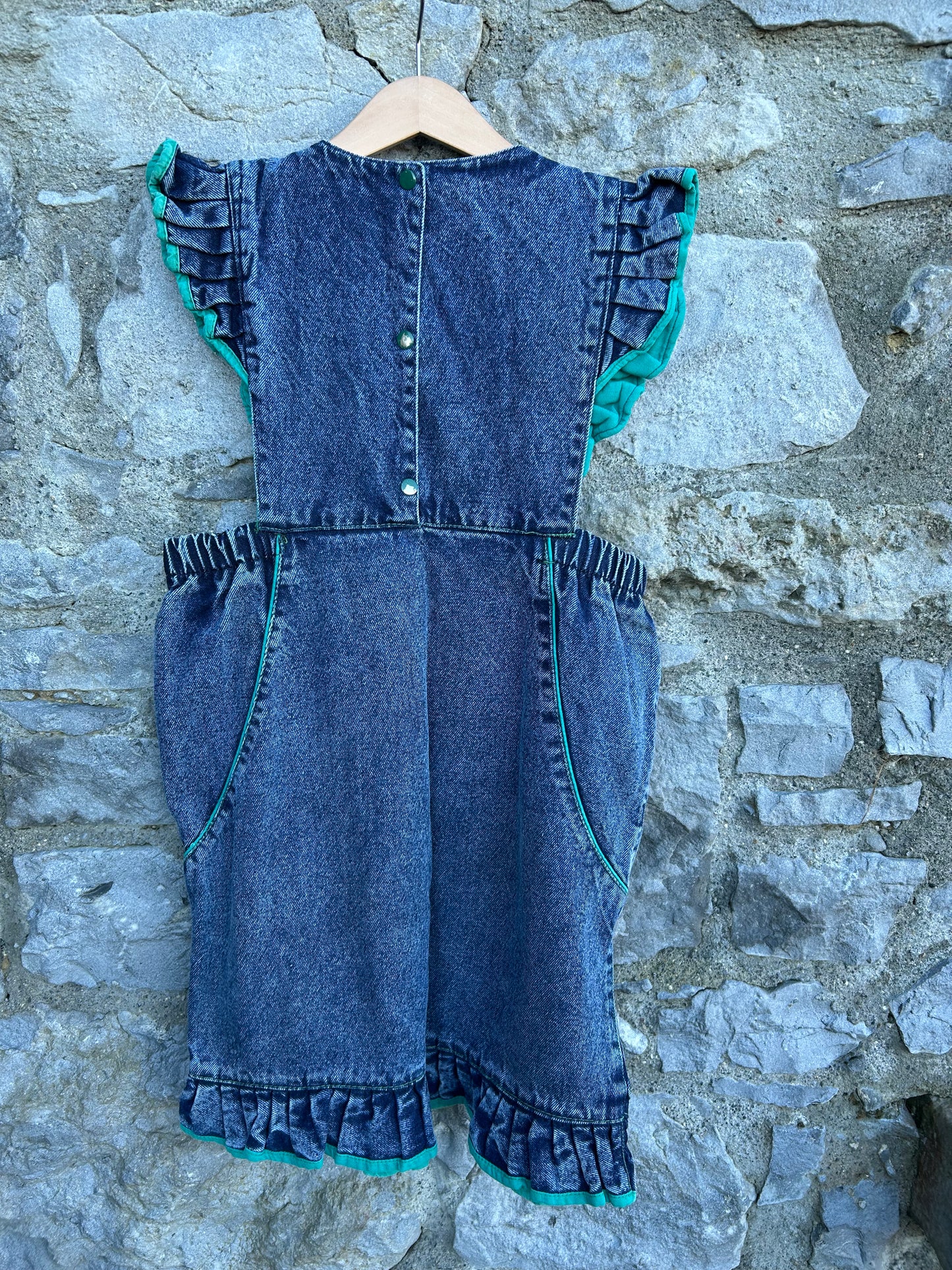 80s denim pinafore 8-9y (128-134cm)