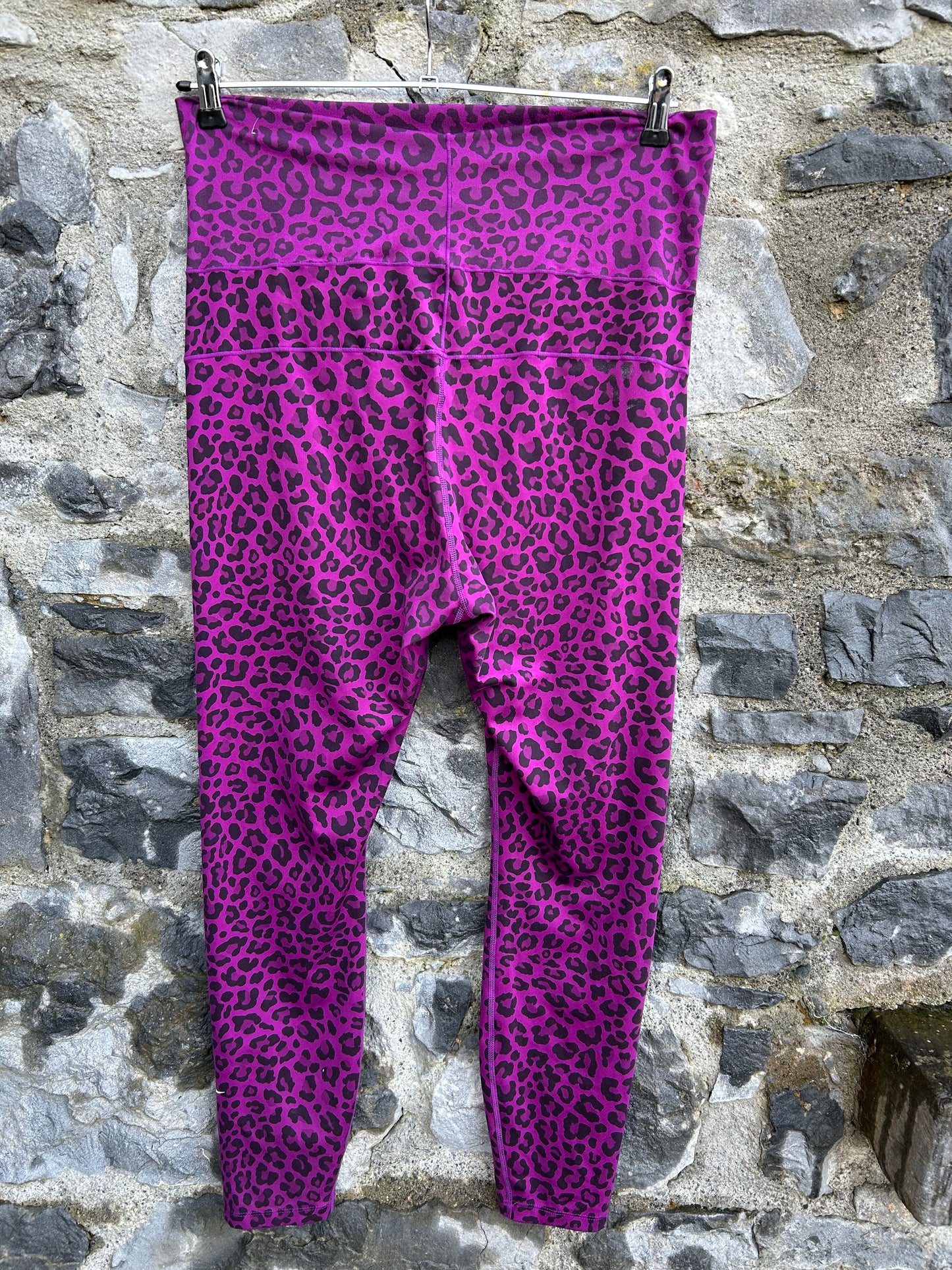 Purple leopard print maternity leggings uk 12
