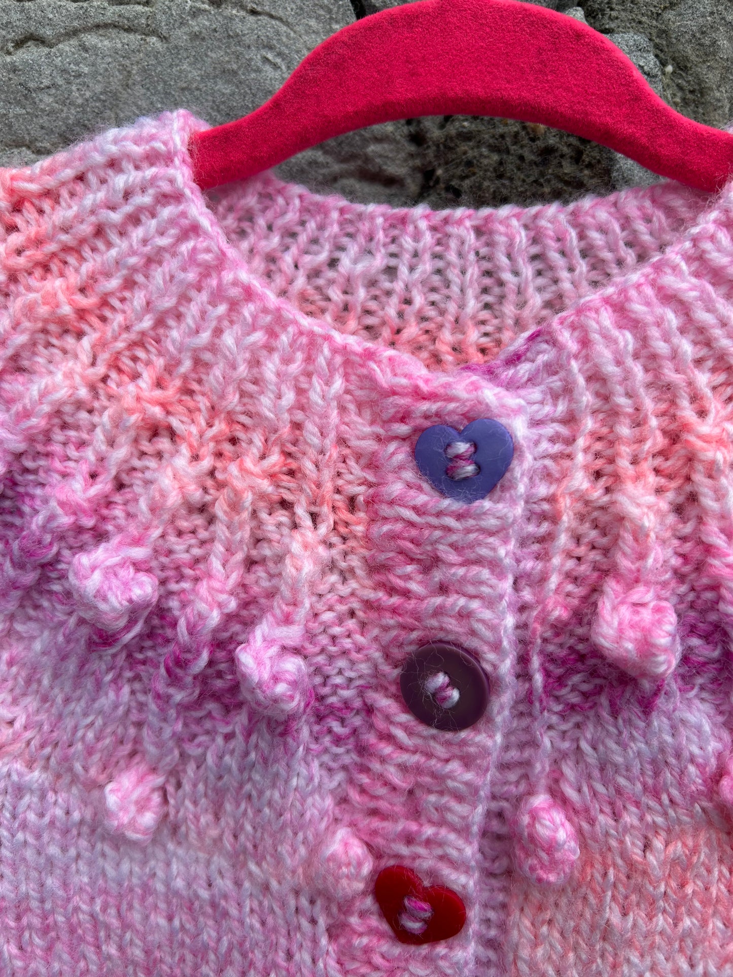 Pink ombré cardigan 3-6m (62-68cm)