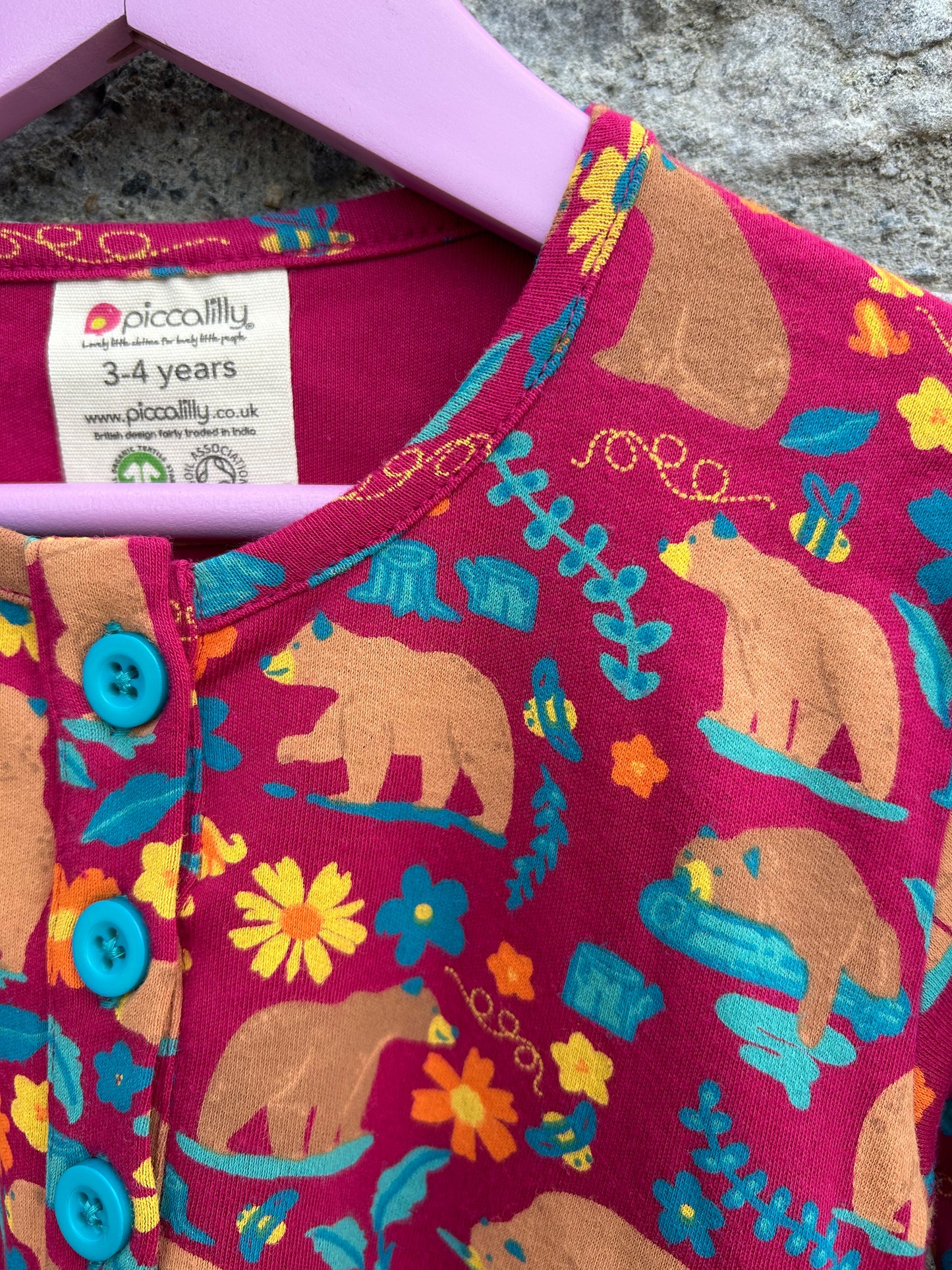 Bears maroon dress 4y (104cm)