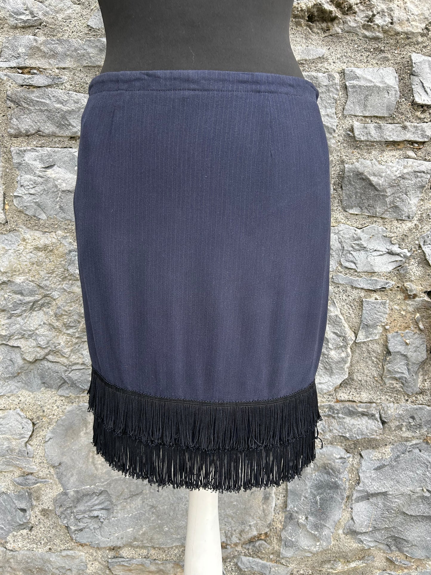 Y2K navy skirt with tassels uk 8-10
