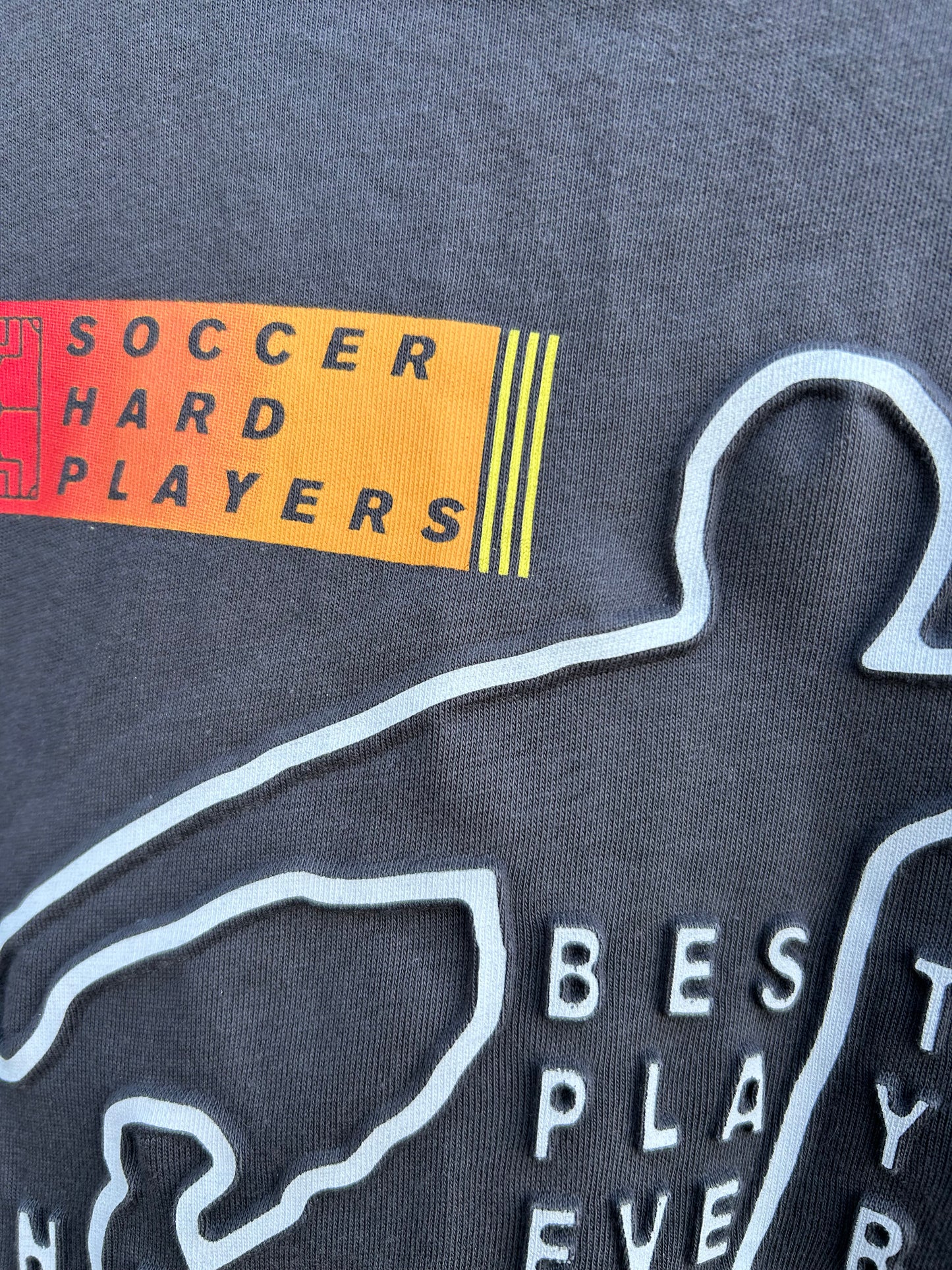 Soccer charcoal T-shirt 7y (122cm)