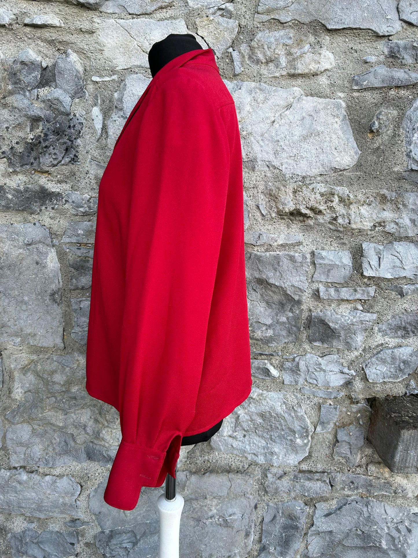 80s red blouse uk 12