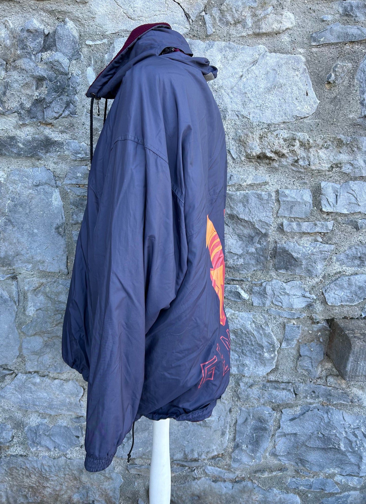 Navy half zip windbreaker Large