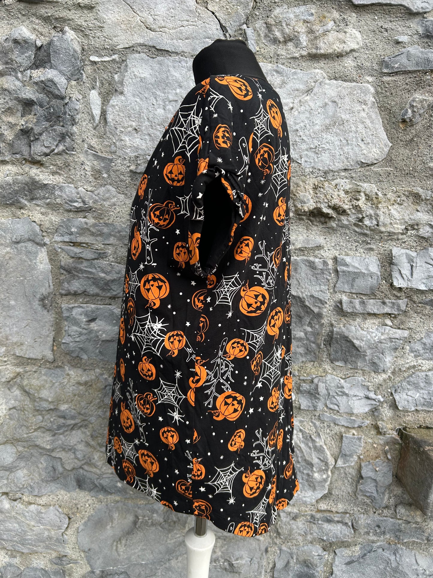Scary pumpkin black T-shirt uk 14-16