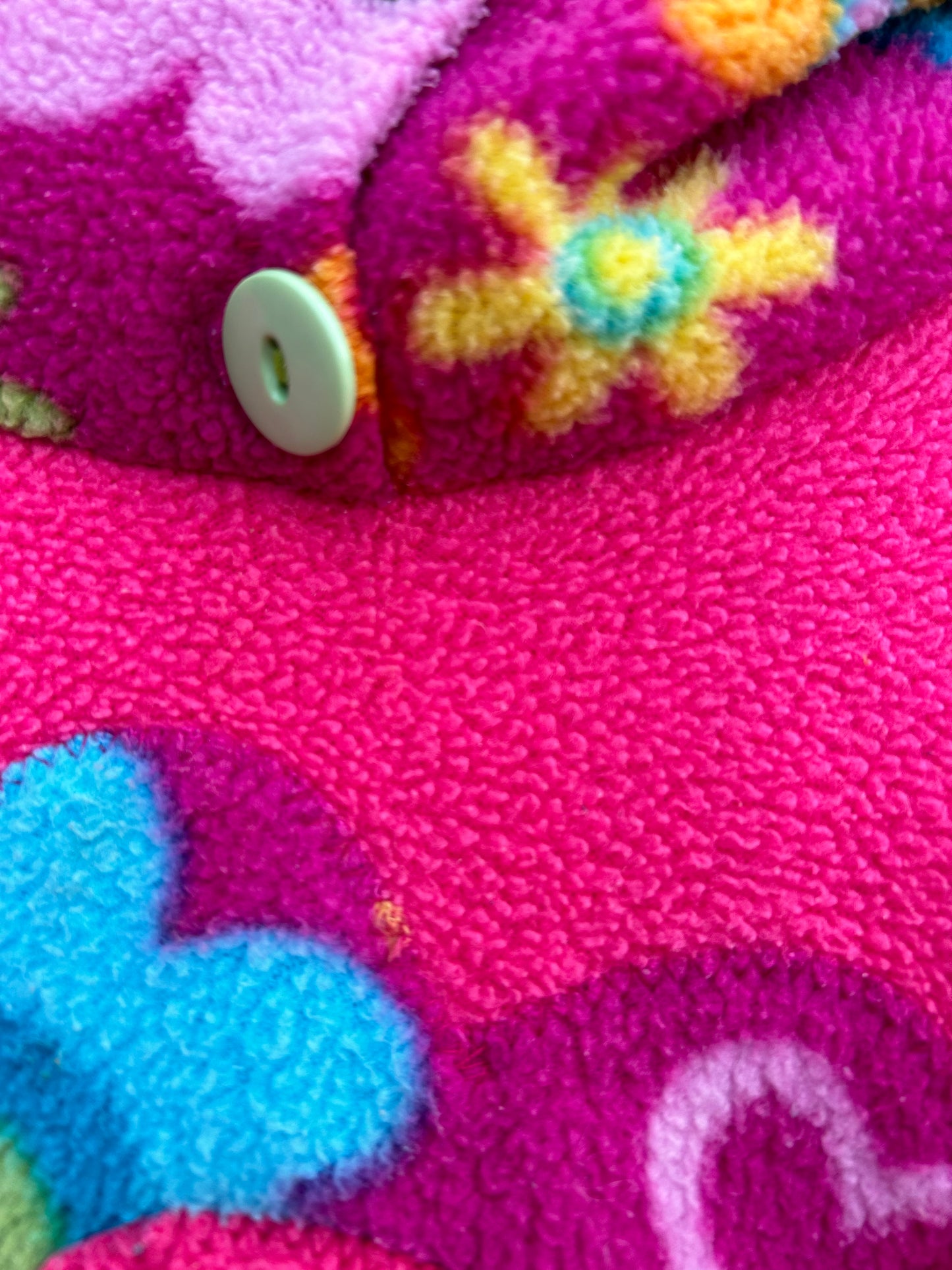 Pixie pink floral fleece 6-12m (68-80cm)