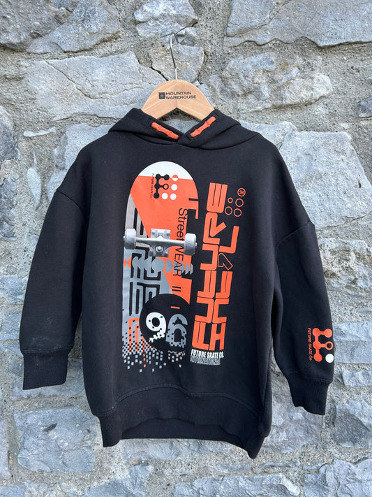 Skate black hoodie  5-6y (110-116cm)