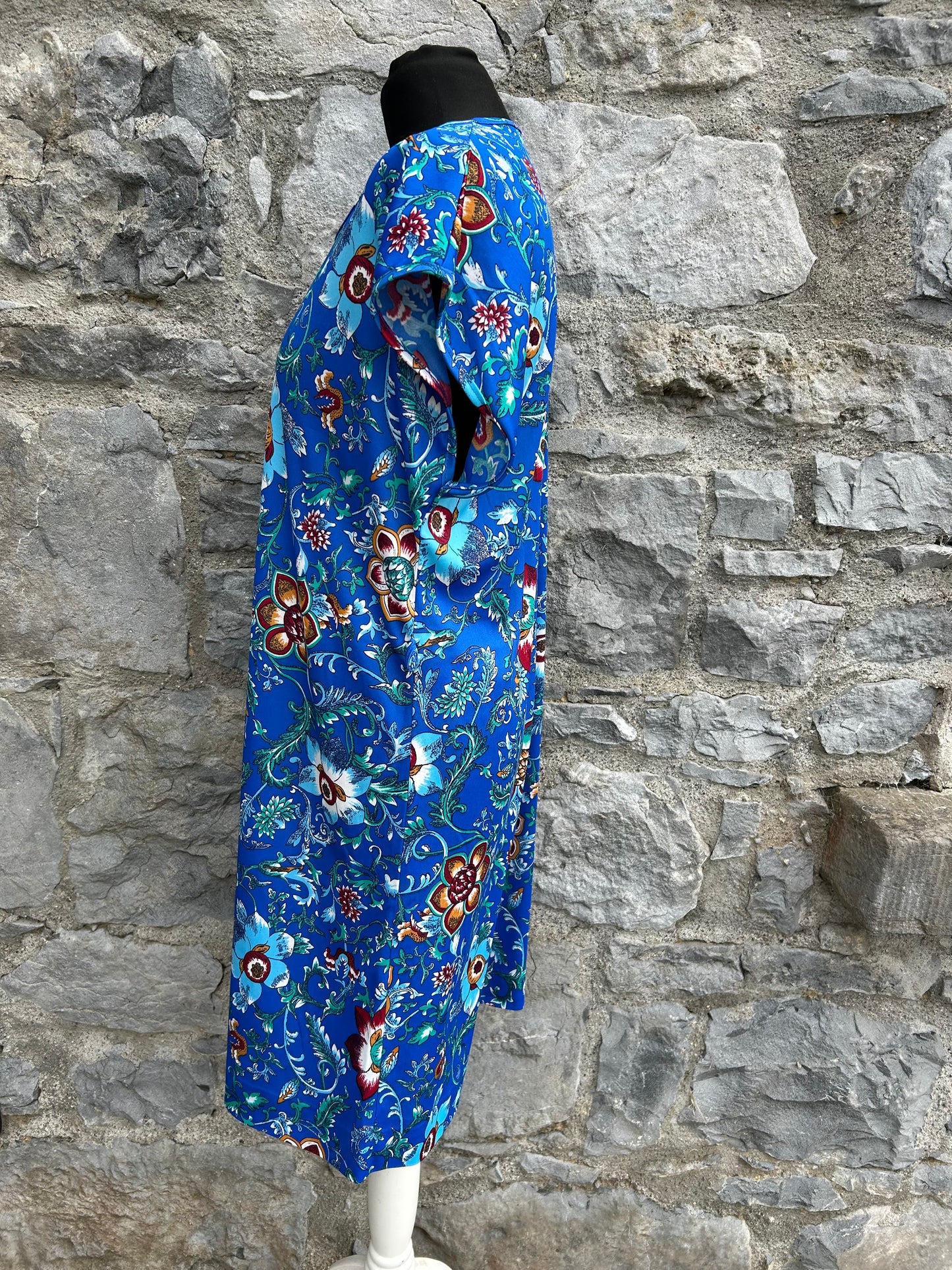 90s flowers blue dress uk 14-16