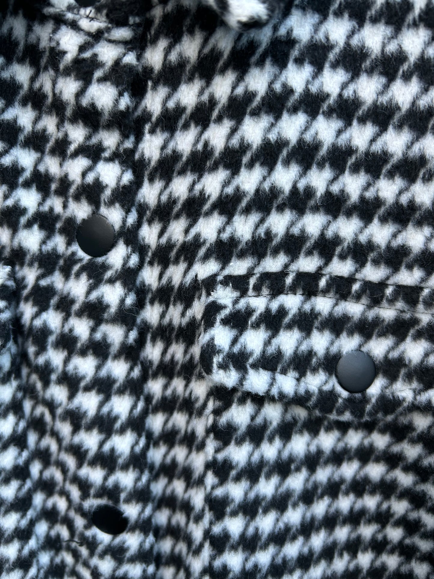 Houndstooth fleece shirt 9-10y (134-140cm)