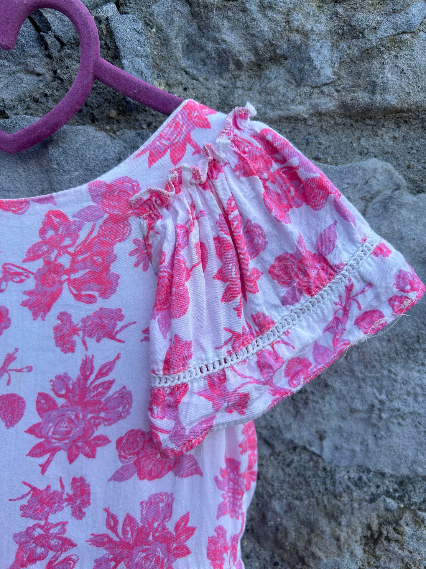 Pink flowers dress 4-5y (104-110cm)