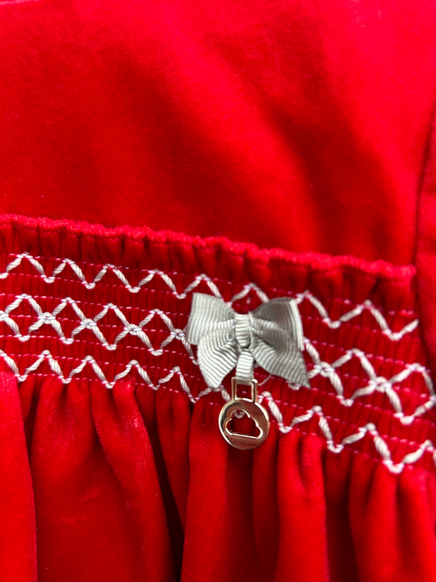 Red velvet dress 9-12m (74-80cm)