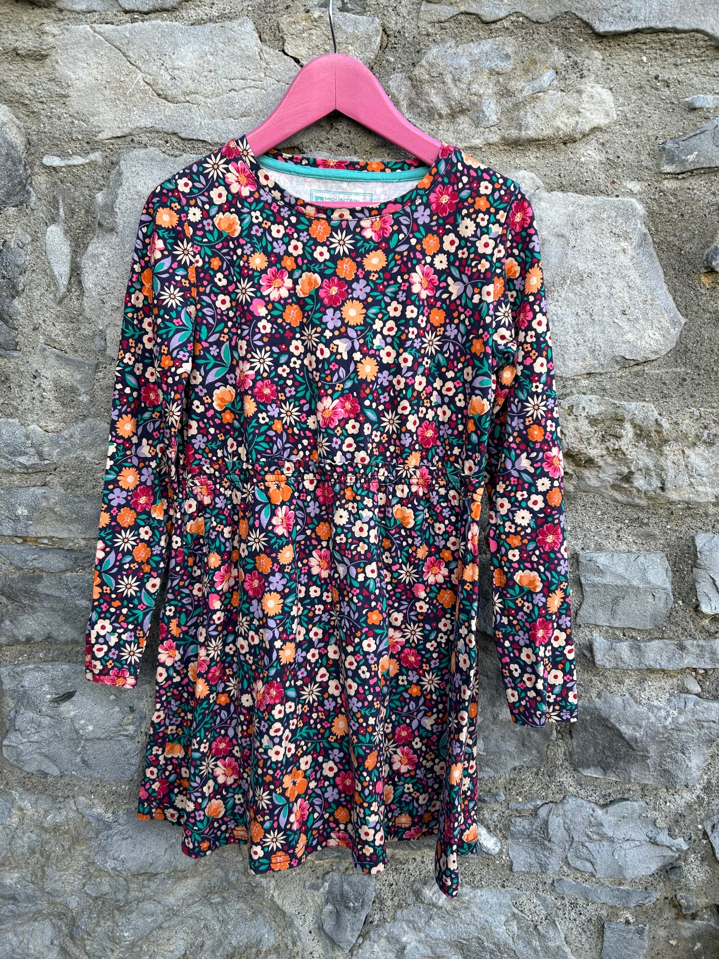 Colourful meadow flowers dress 9-10y (134-140cm)