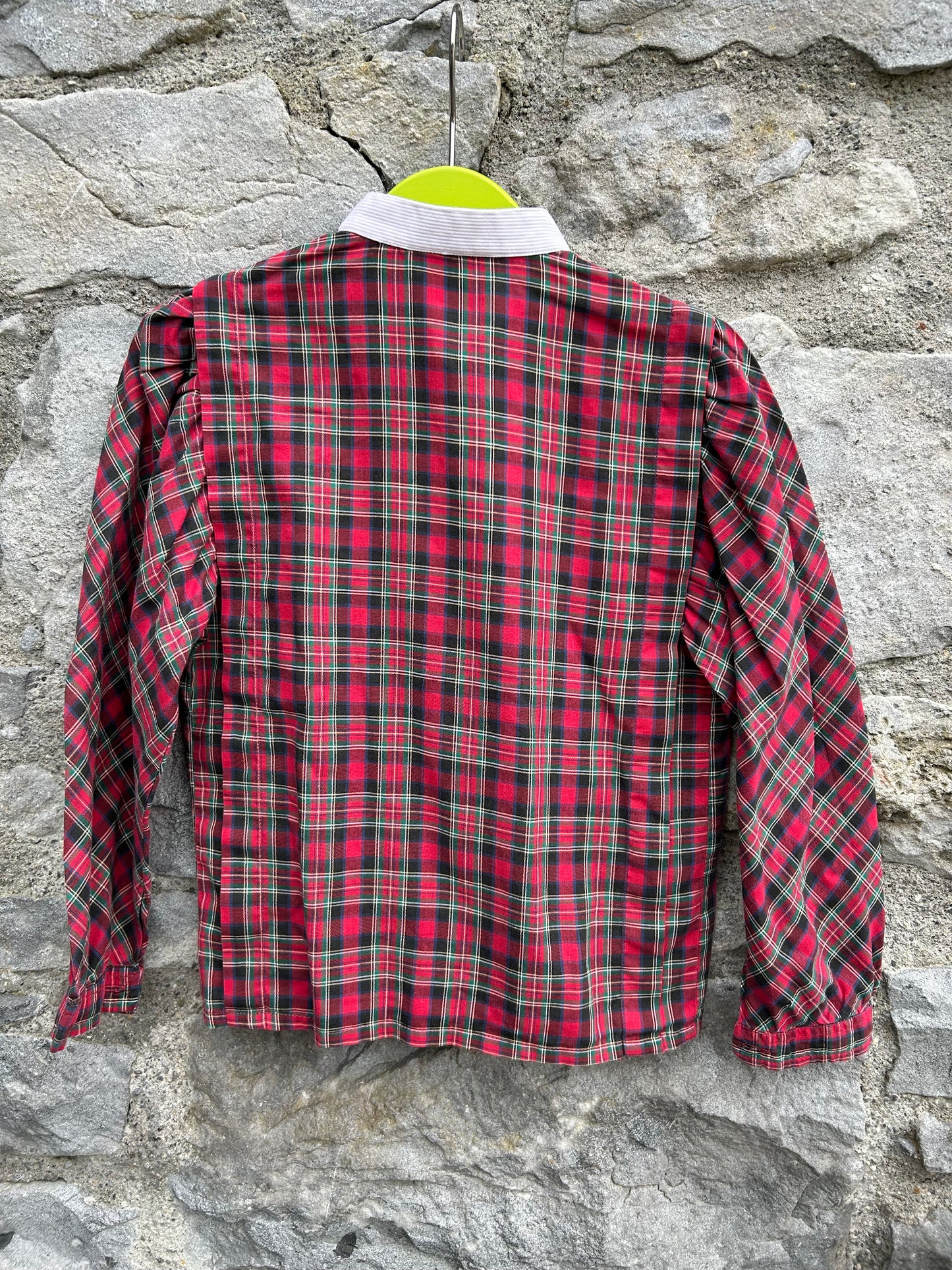 80s red check shirt 4y (104cm)