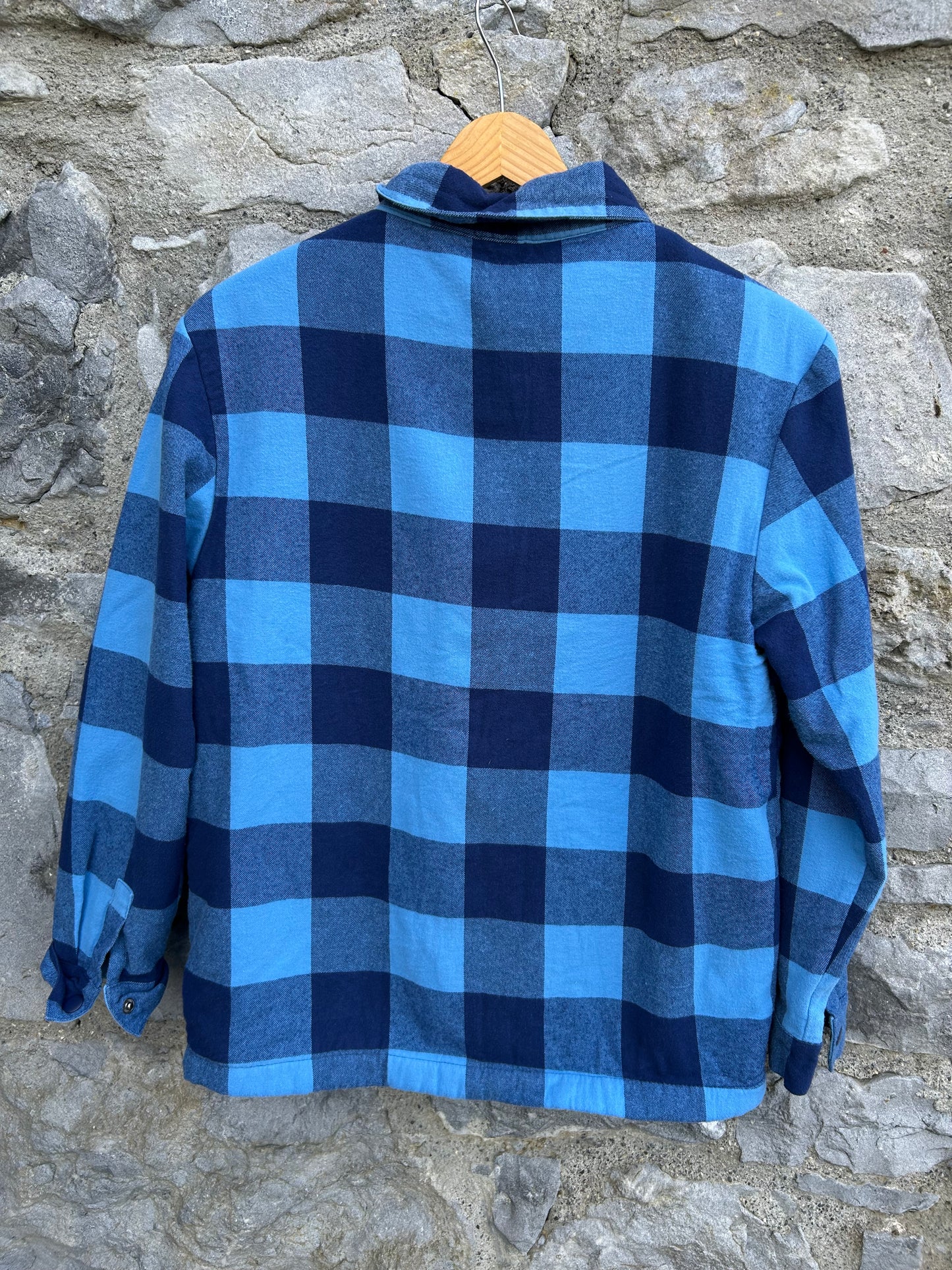 Blue fleece lined check shirt 11-12y (146-152cm)