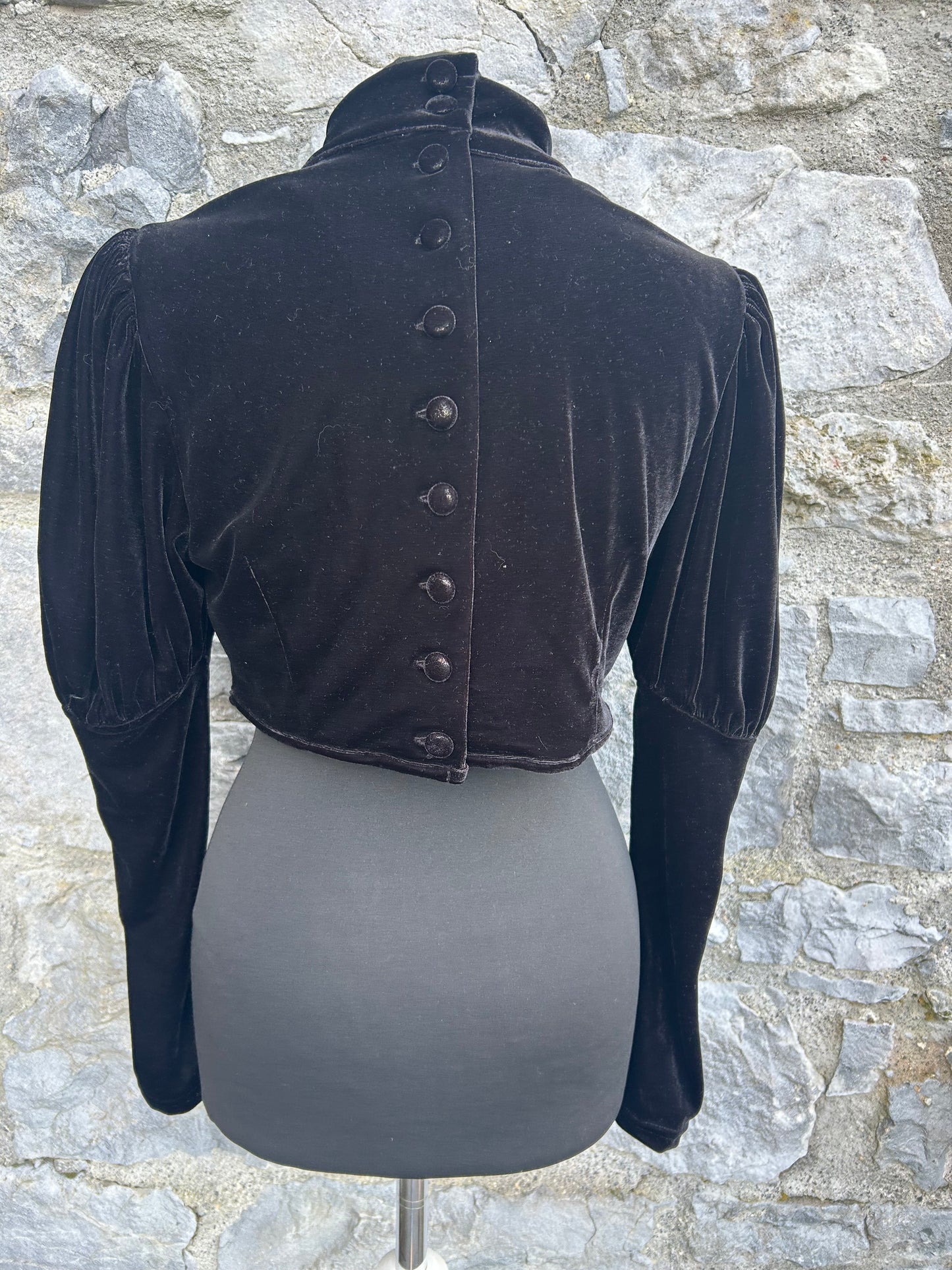 Labelrail x Sophia Hadjipanteli black velvet corset top uk 10-12