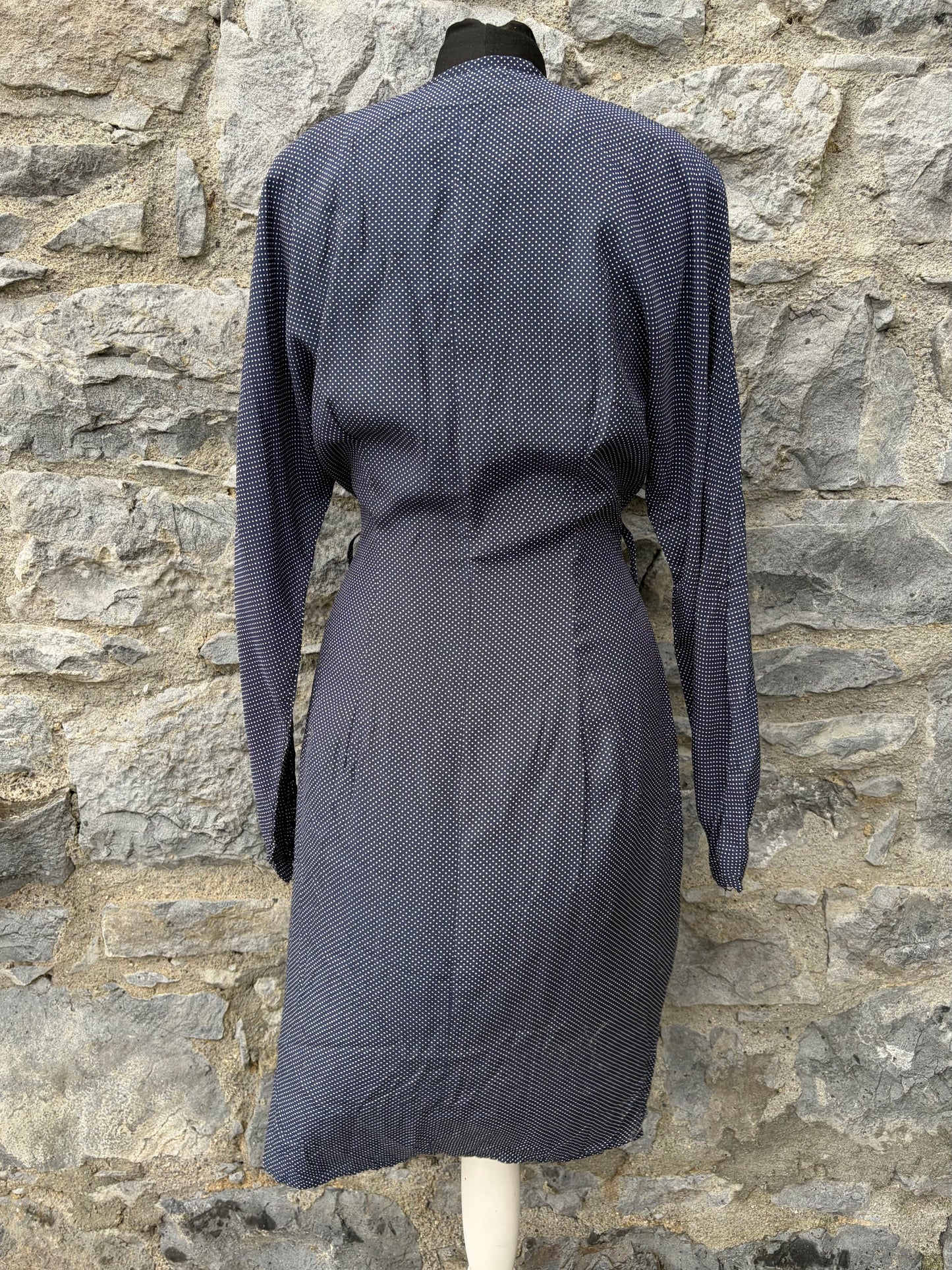 80s polka dots wrap dress uk 8