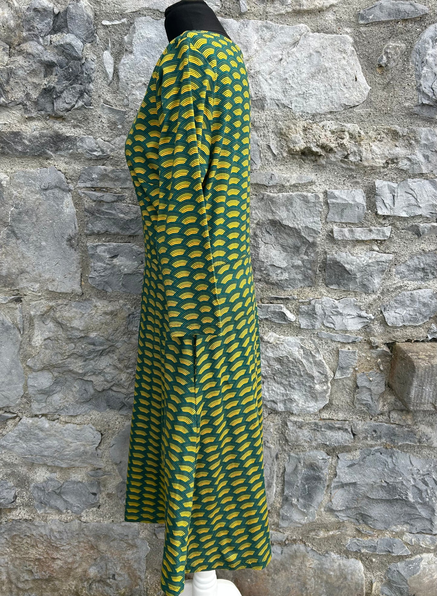 Renata geo waves green dress uk 12