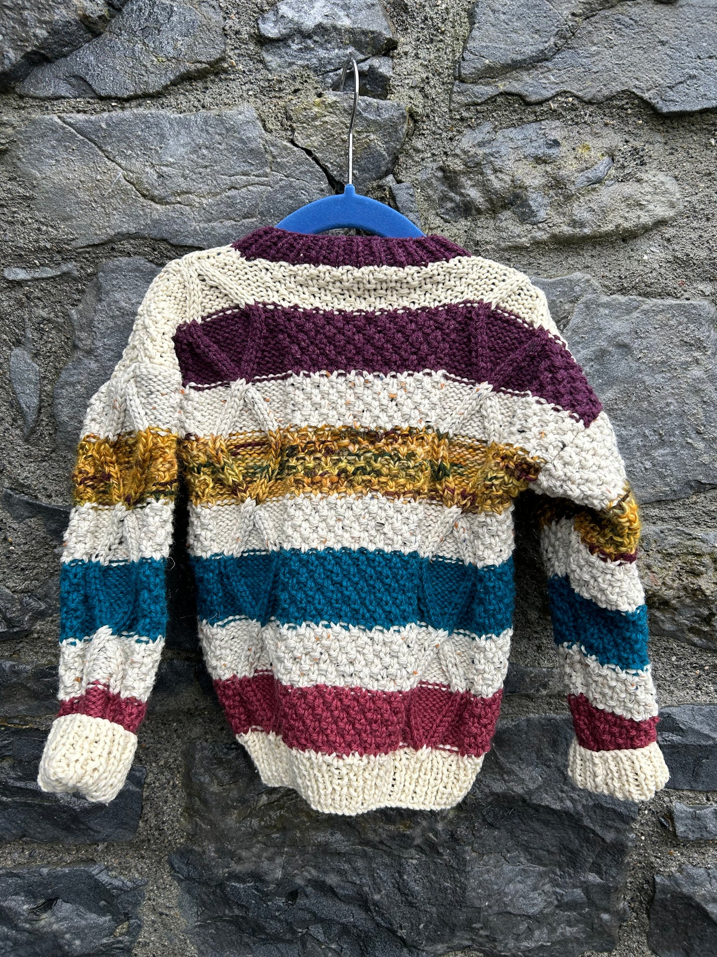 Aran style woolly cardigan 2-3y (92-98cm)