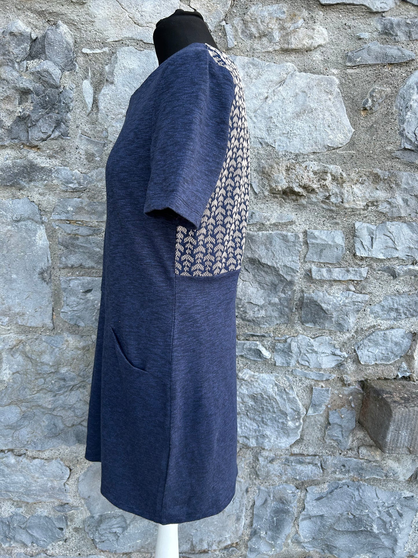 Navy geometric back dress uk 8-10