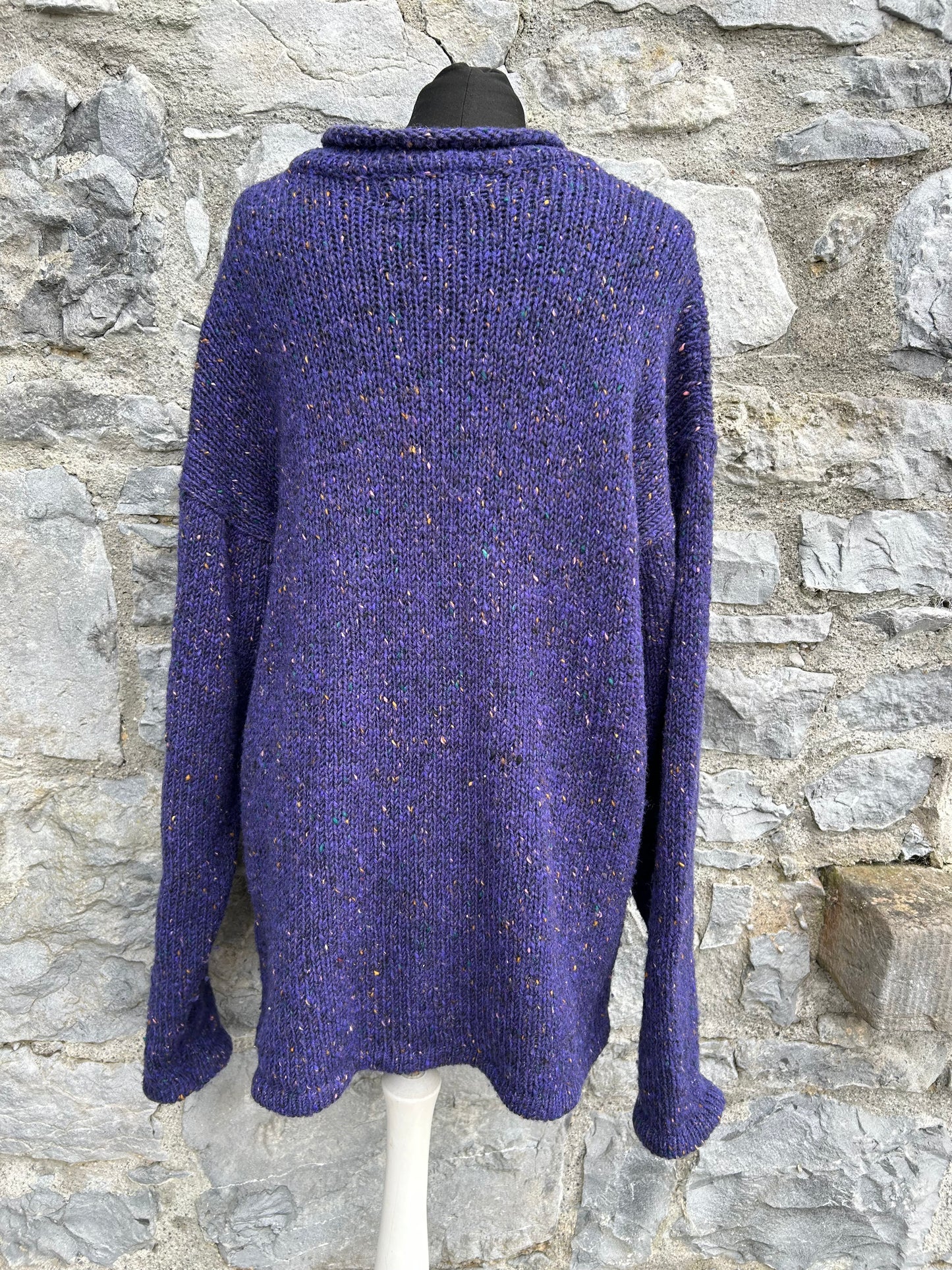 Blue melange jumper XL