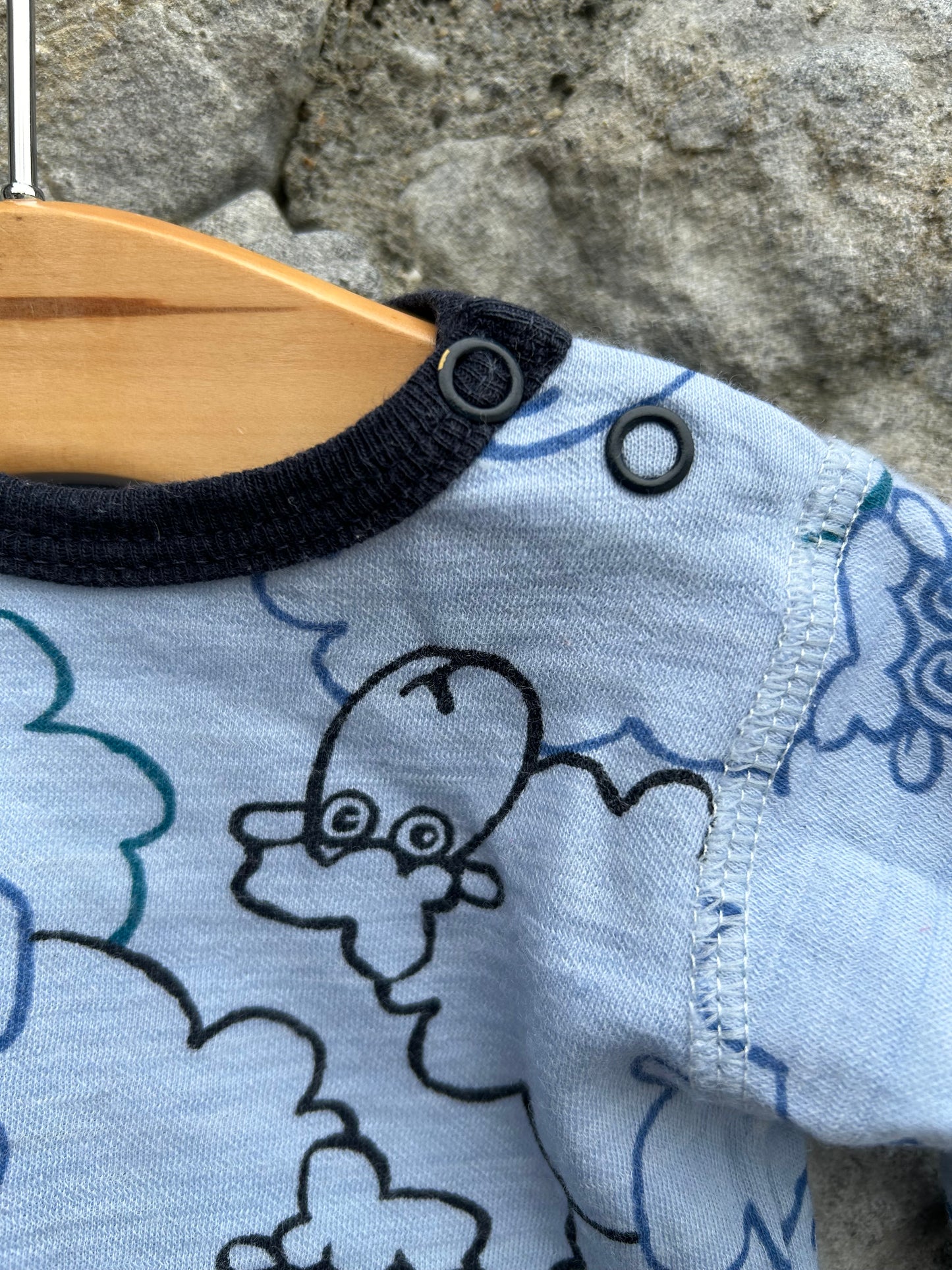 Sheep blue woolly vest Newborn (50cm)
