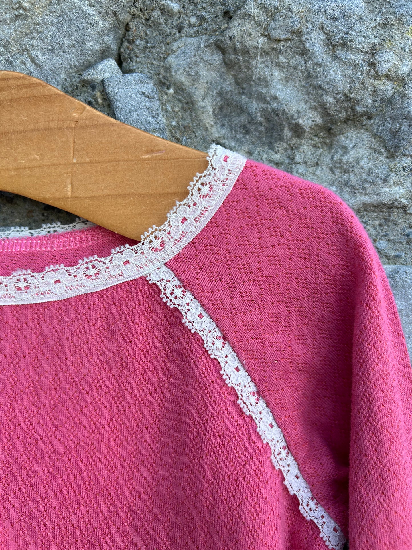 Pink pointelle top 9-12m (74-80cm)