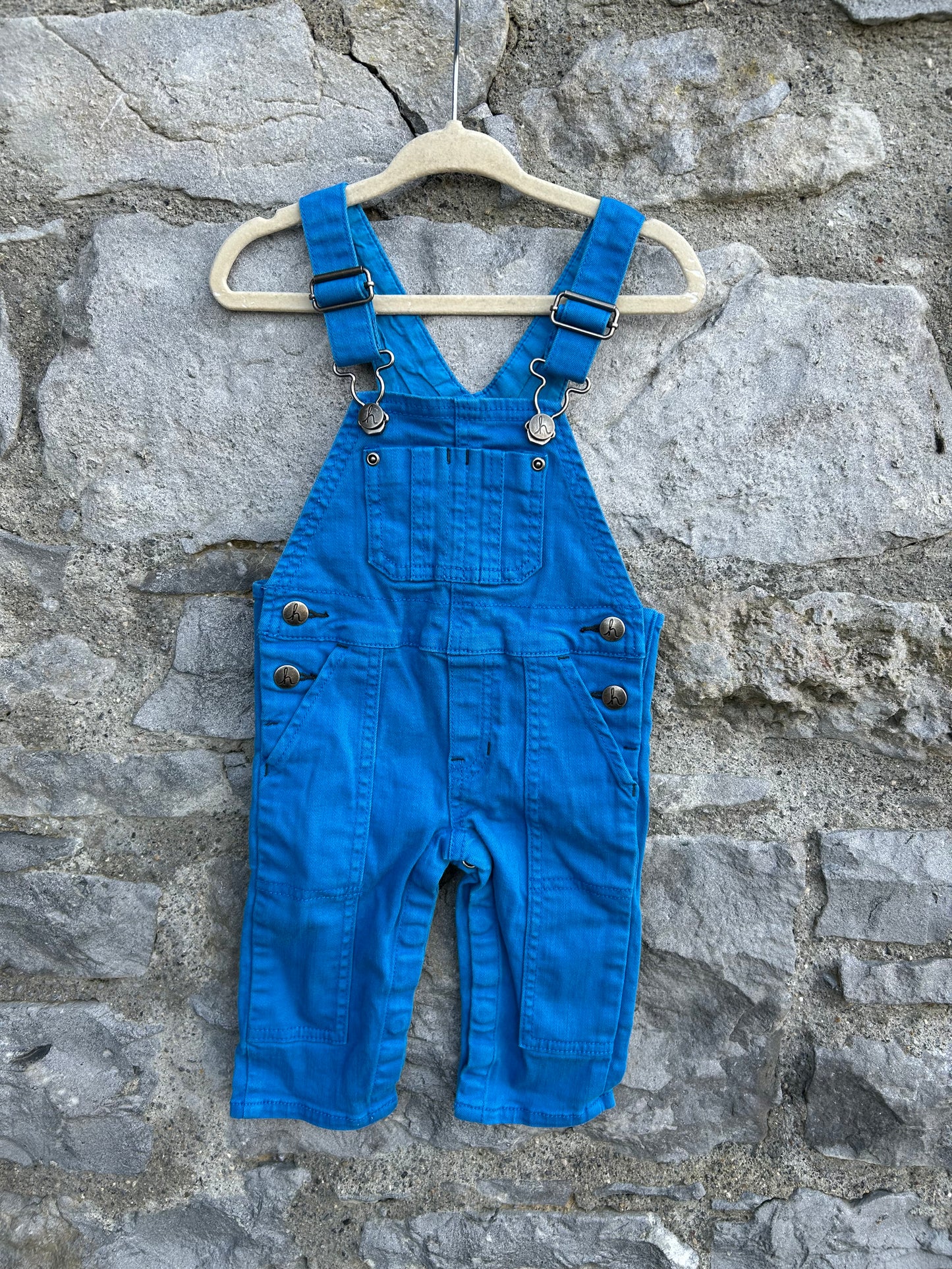 Blue denim dungarees 3-6m (62-68cm)