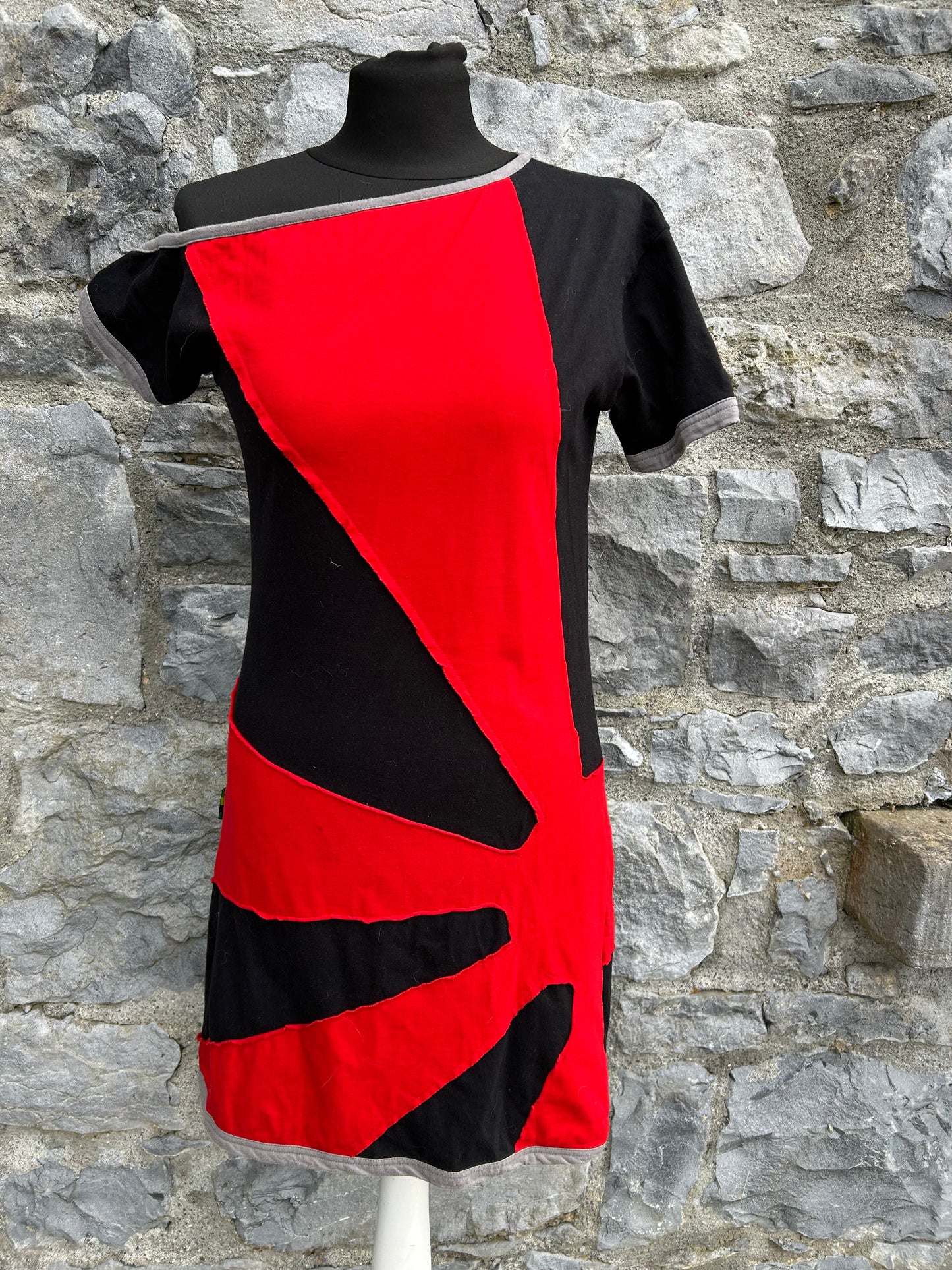 Y2K red&black sun dress uk 6-8