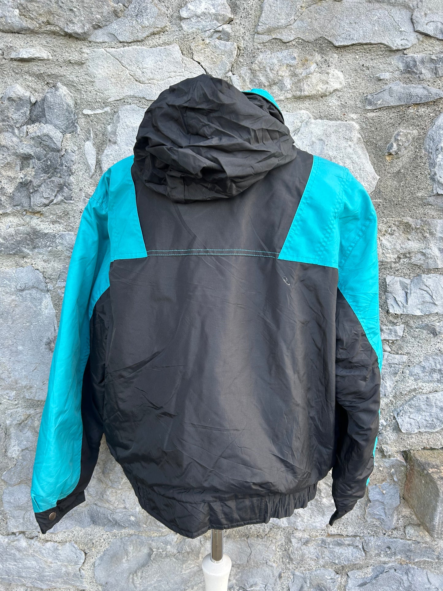80s teal&black winter jacket Medium