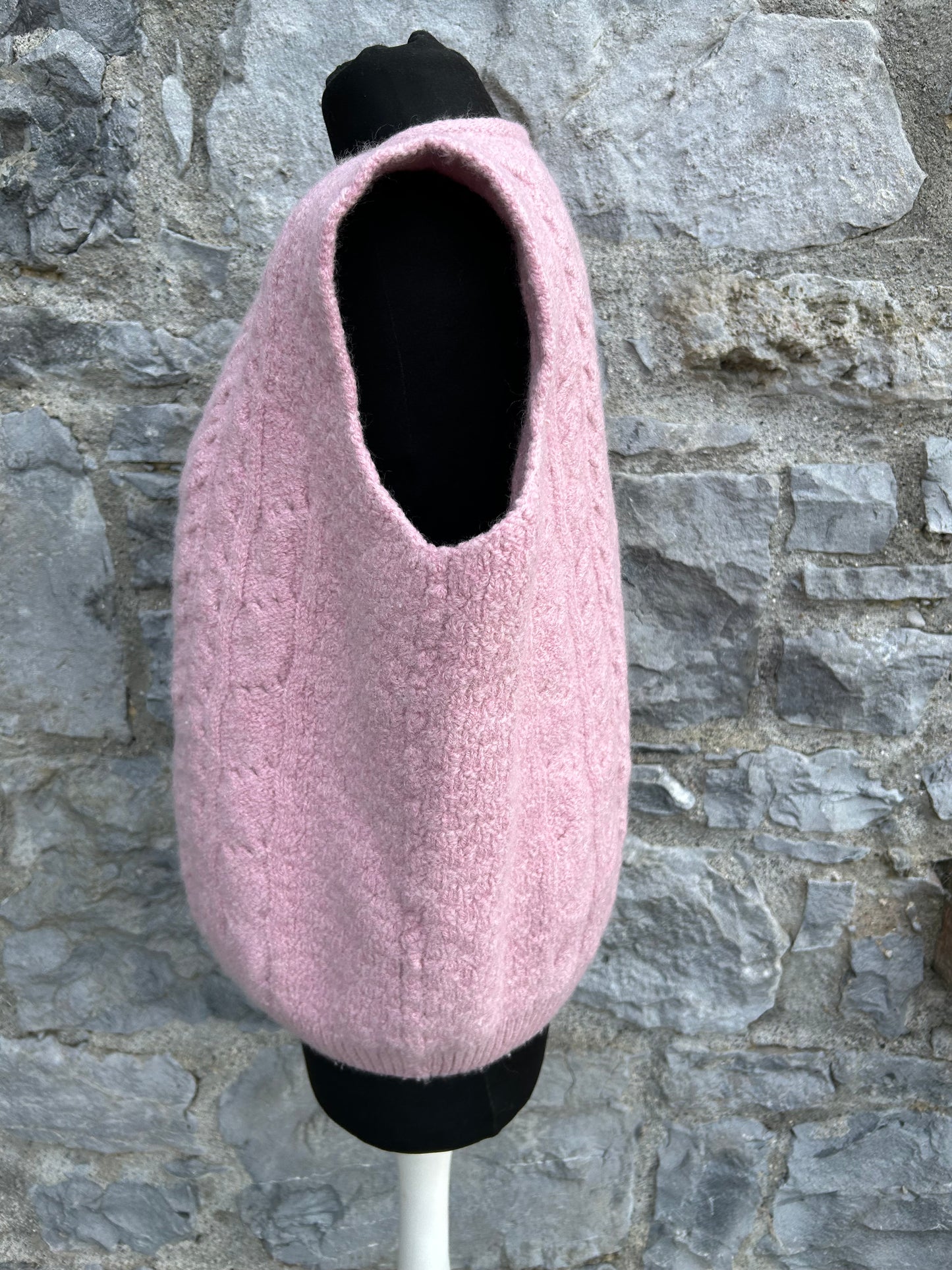 Pink knitted gilet uk 14-16