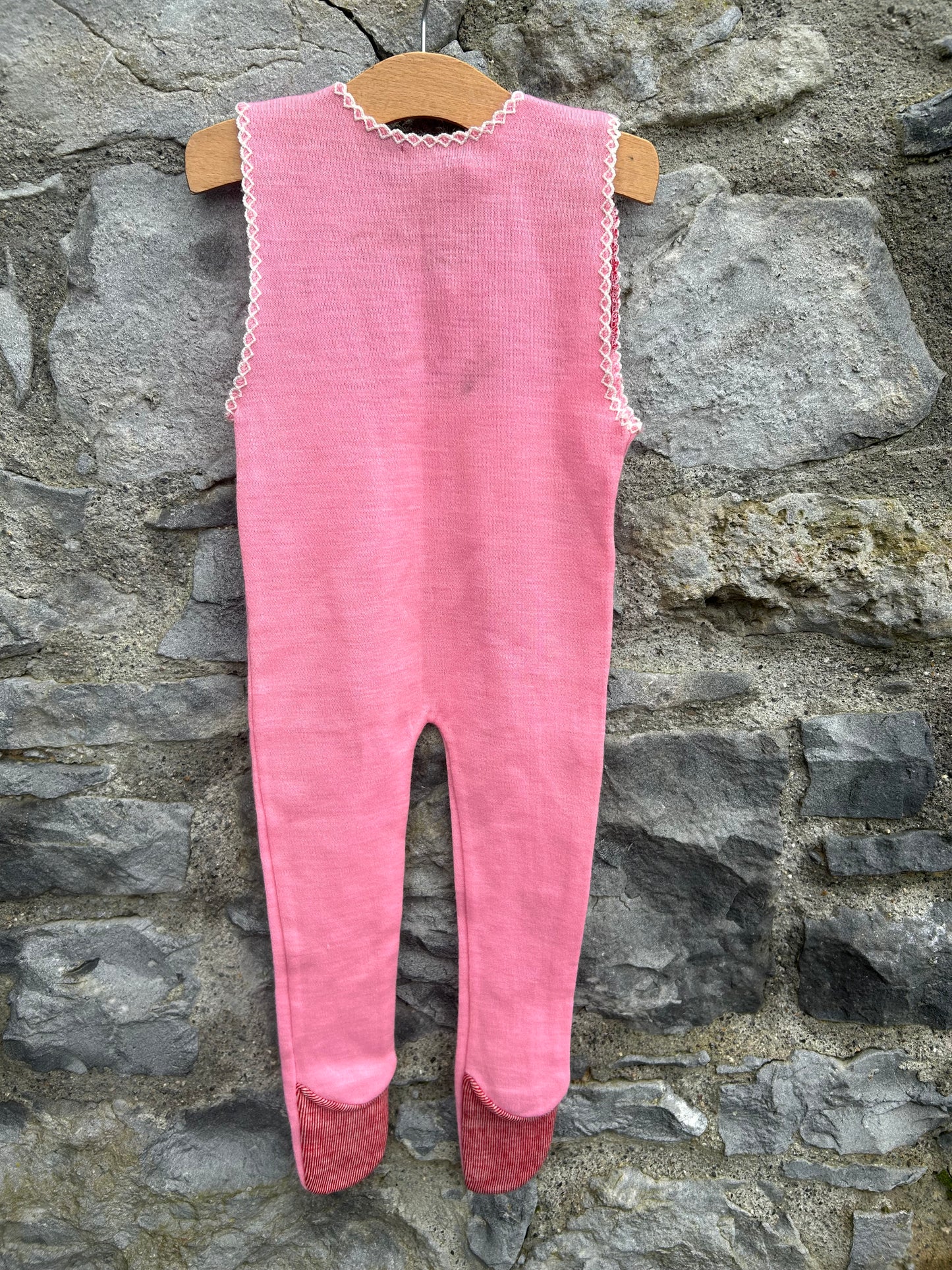 80s pink dungarees 9-12m (74-80cm)