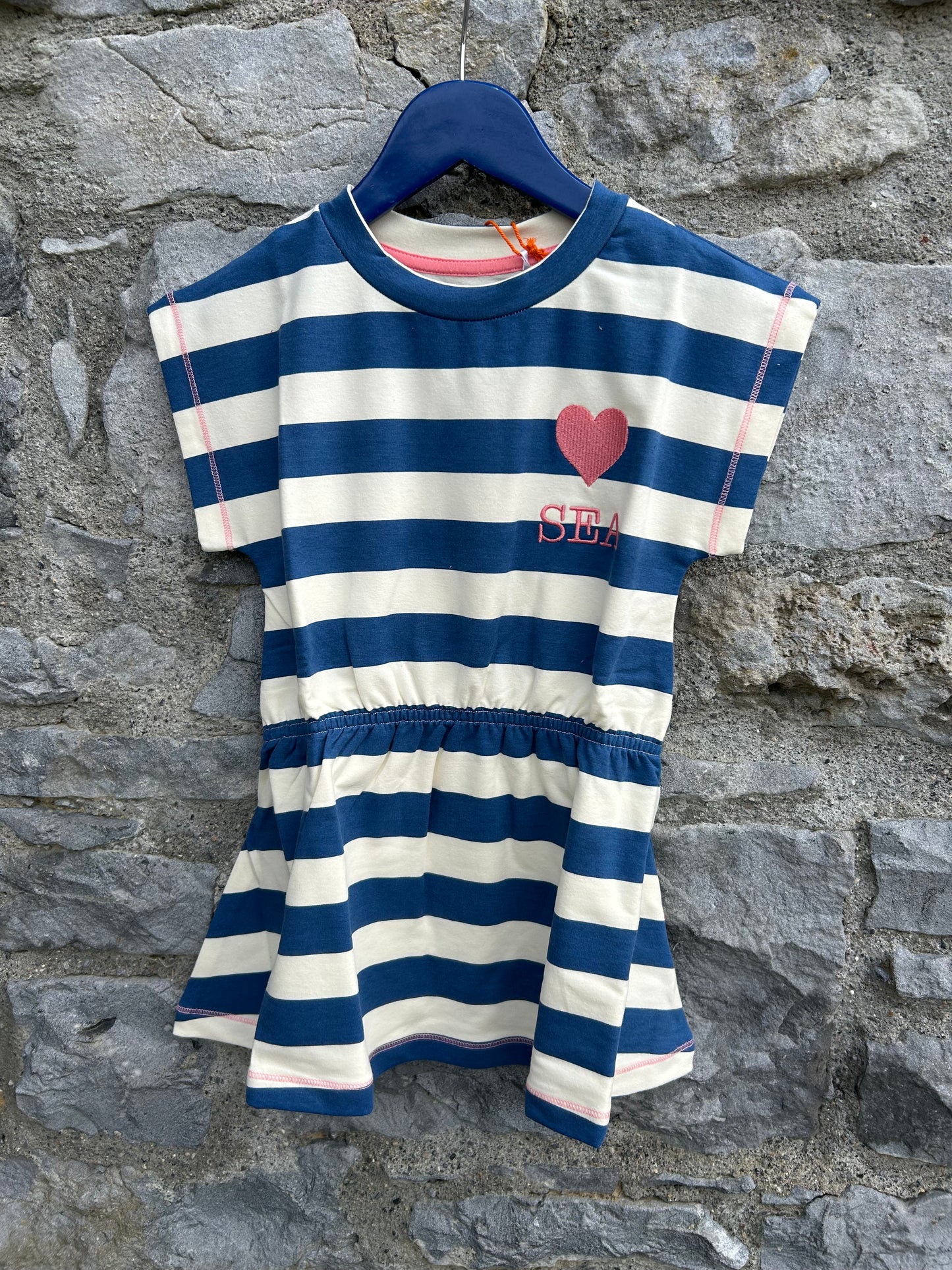 Love Sea blue stripy dress 3y (98cm)