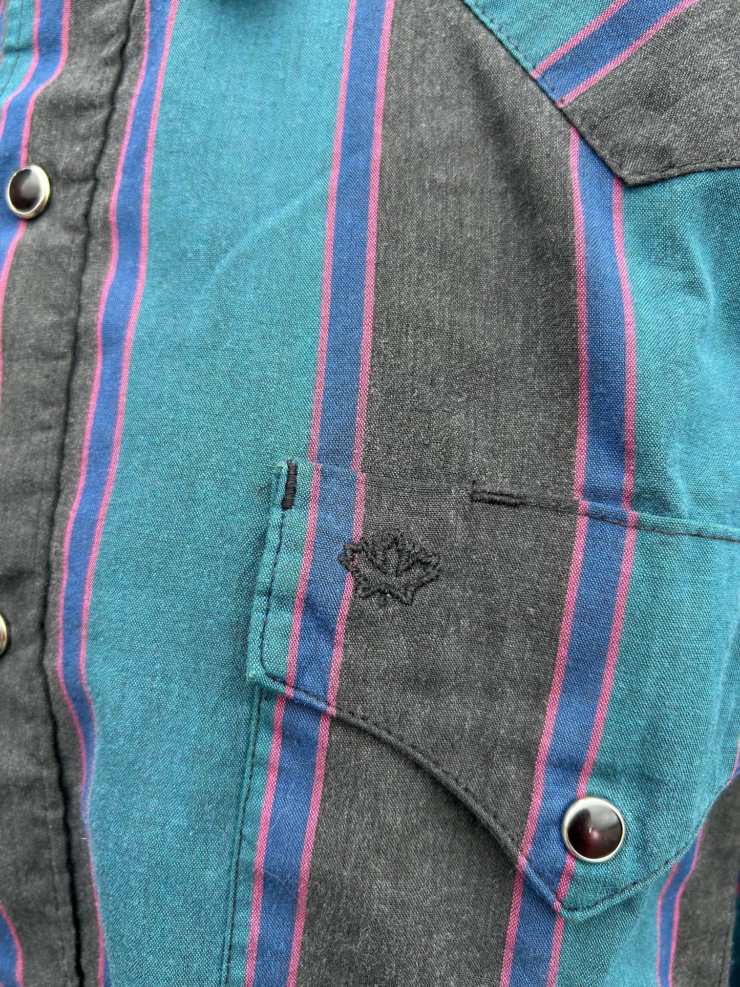 90s green&charcoal shirt Large