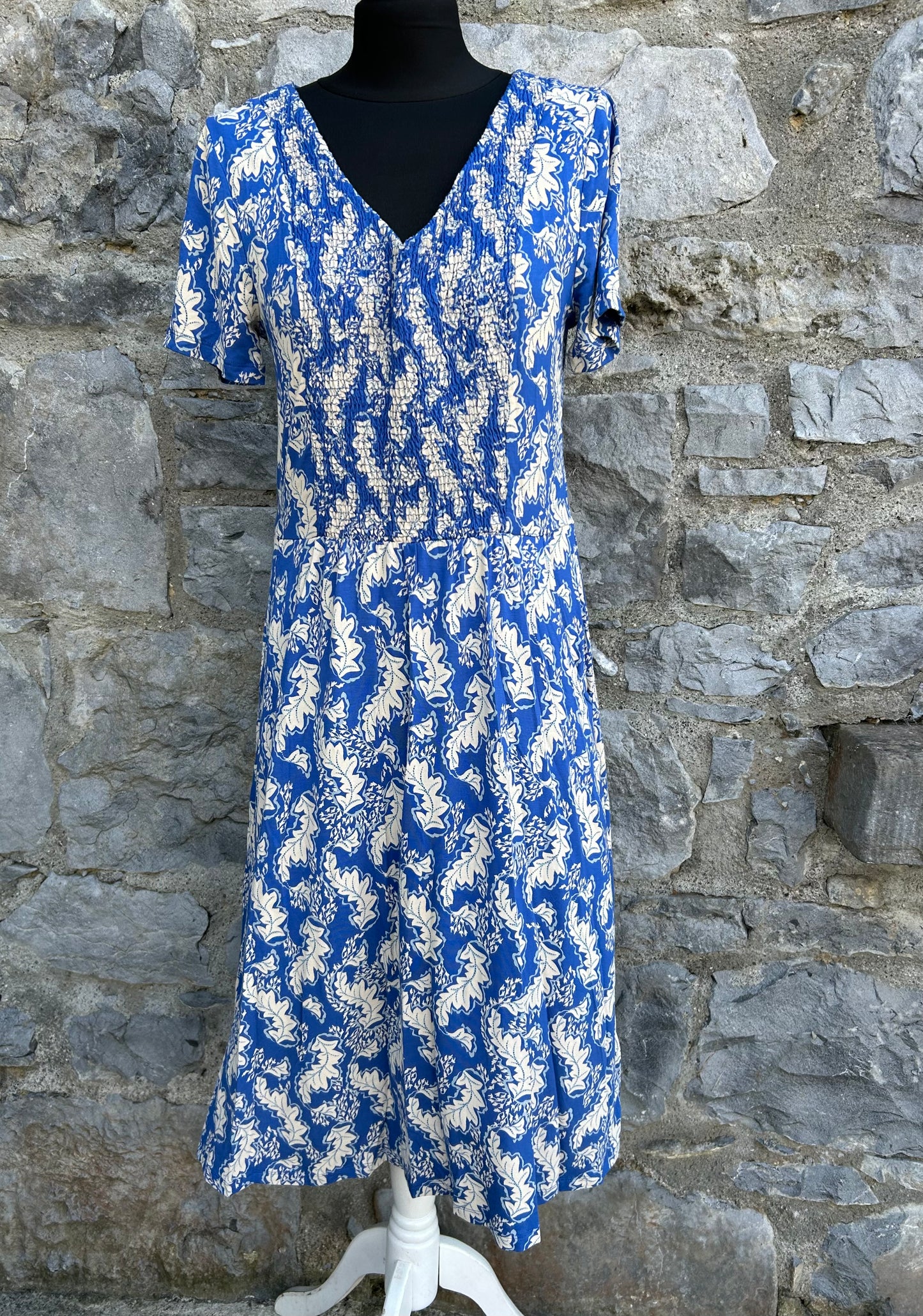 Leaves blue dress uk 12