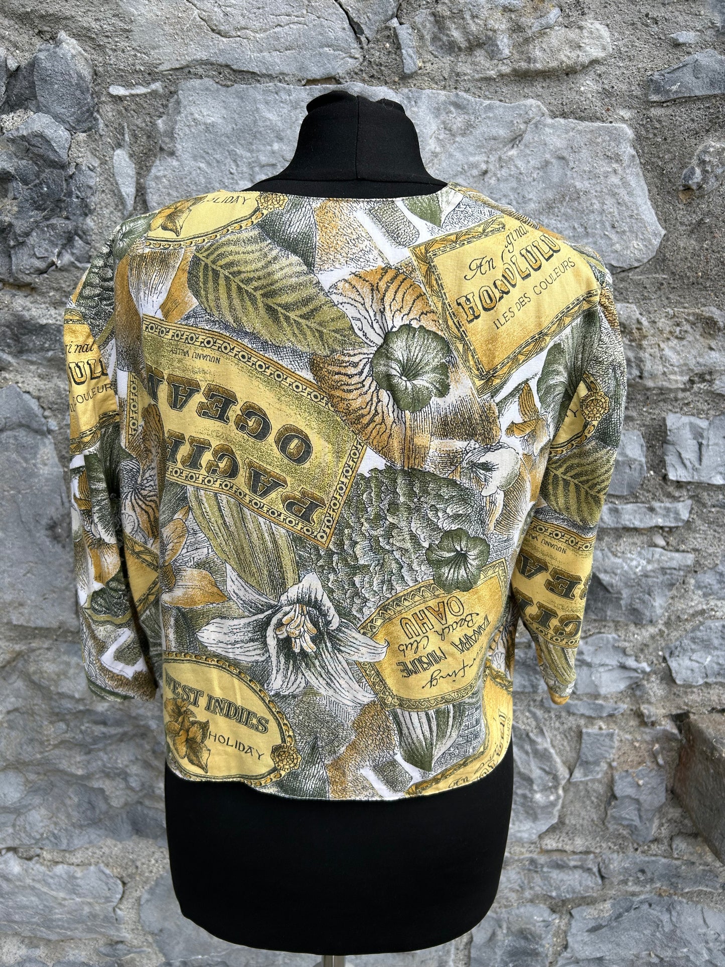 80s West Indies yellow bolero uk 12-14