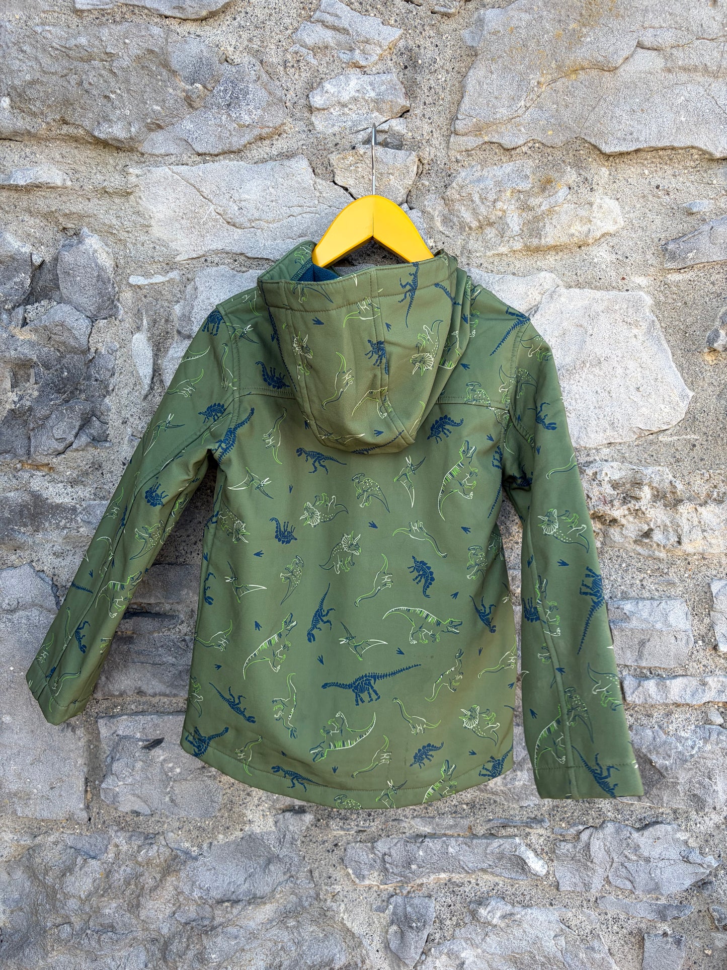 Dinosaurs khaki soft shell jacket 7-8y (122-128cm)