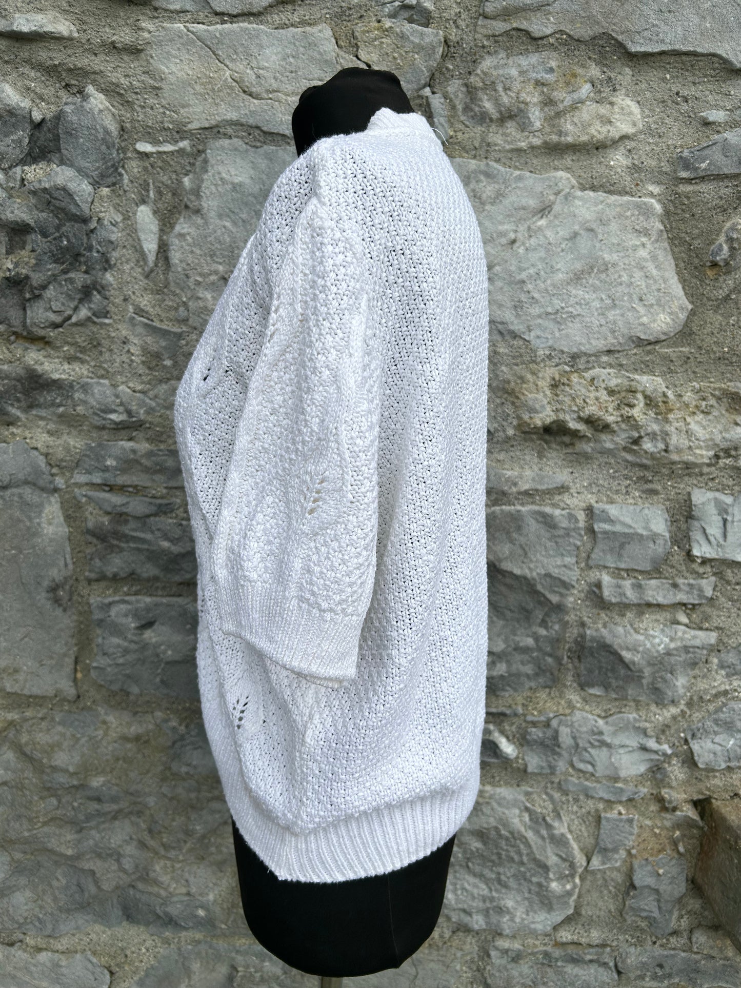 90s white cardigan uk 12-14