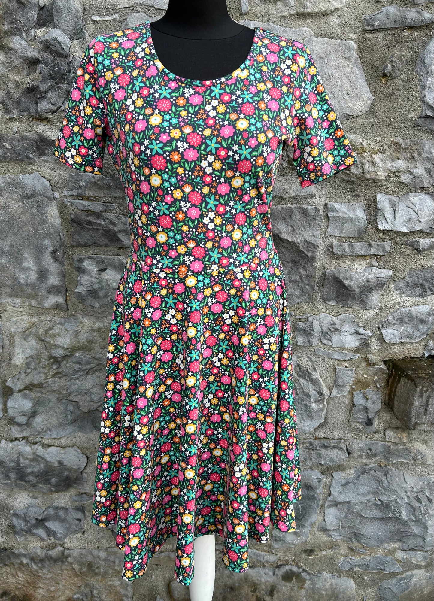 Blue floral Sofia skater dress uk 12