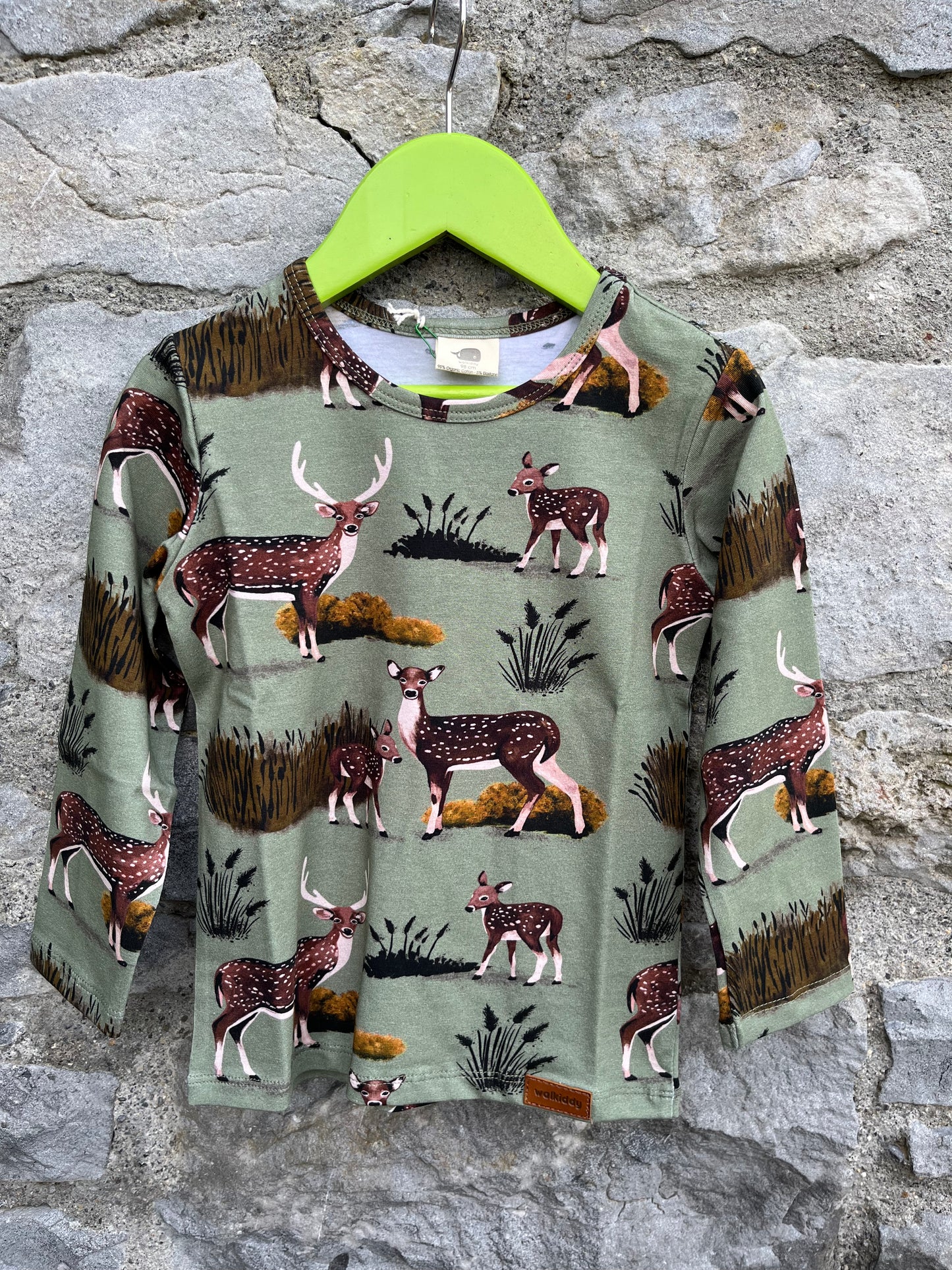 Deer khaki top 3y (98cm)