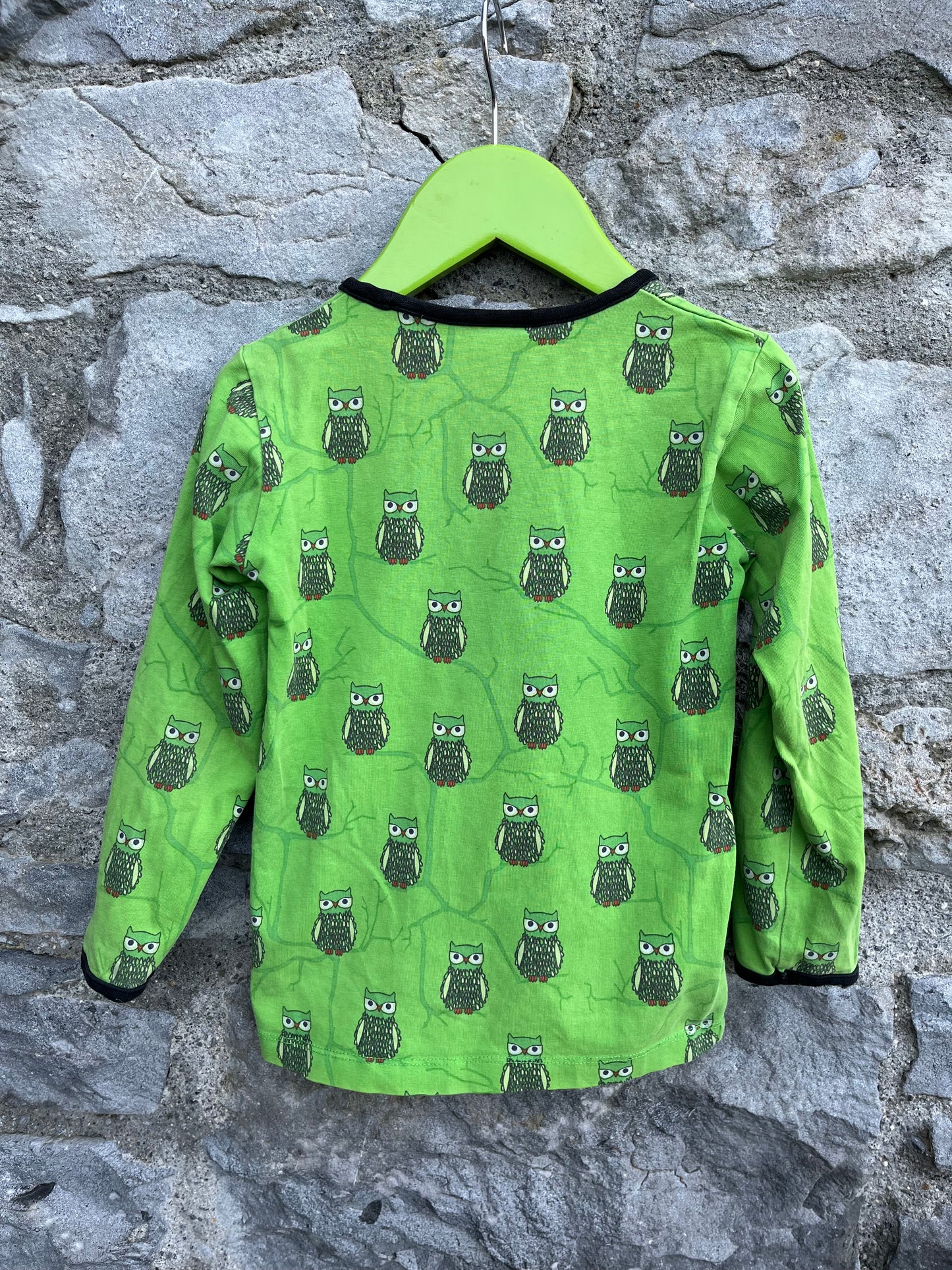 Green owls top 4y (104cm)