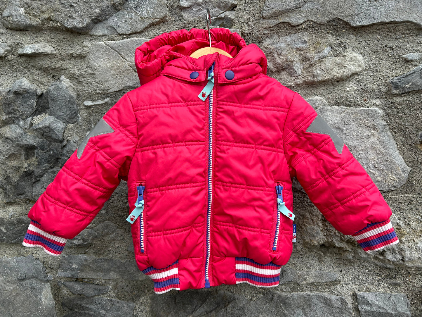 Pink puffy jacket 9m (74cm)